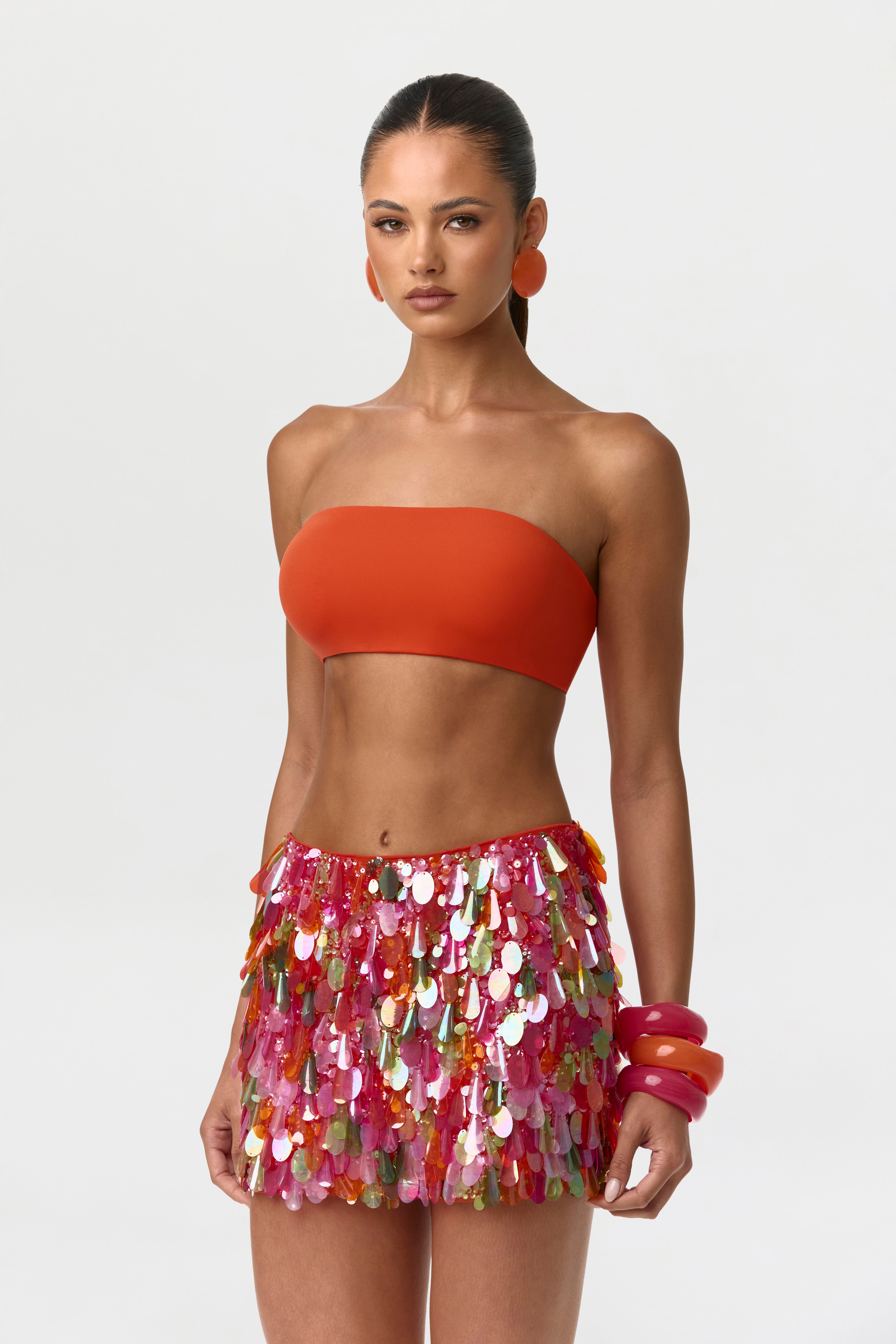 Sequin High Waist Mini Skirt