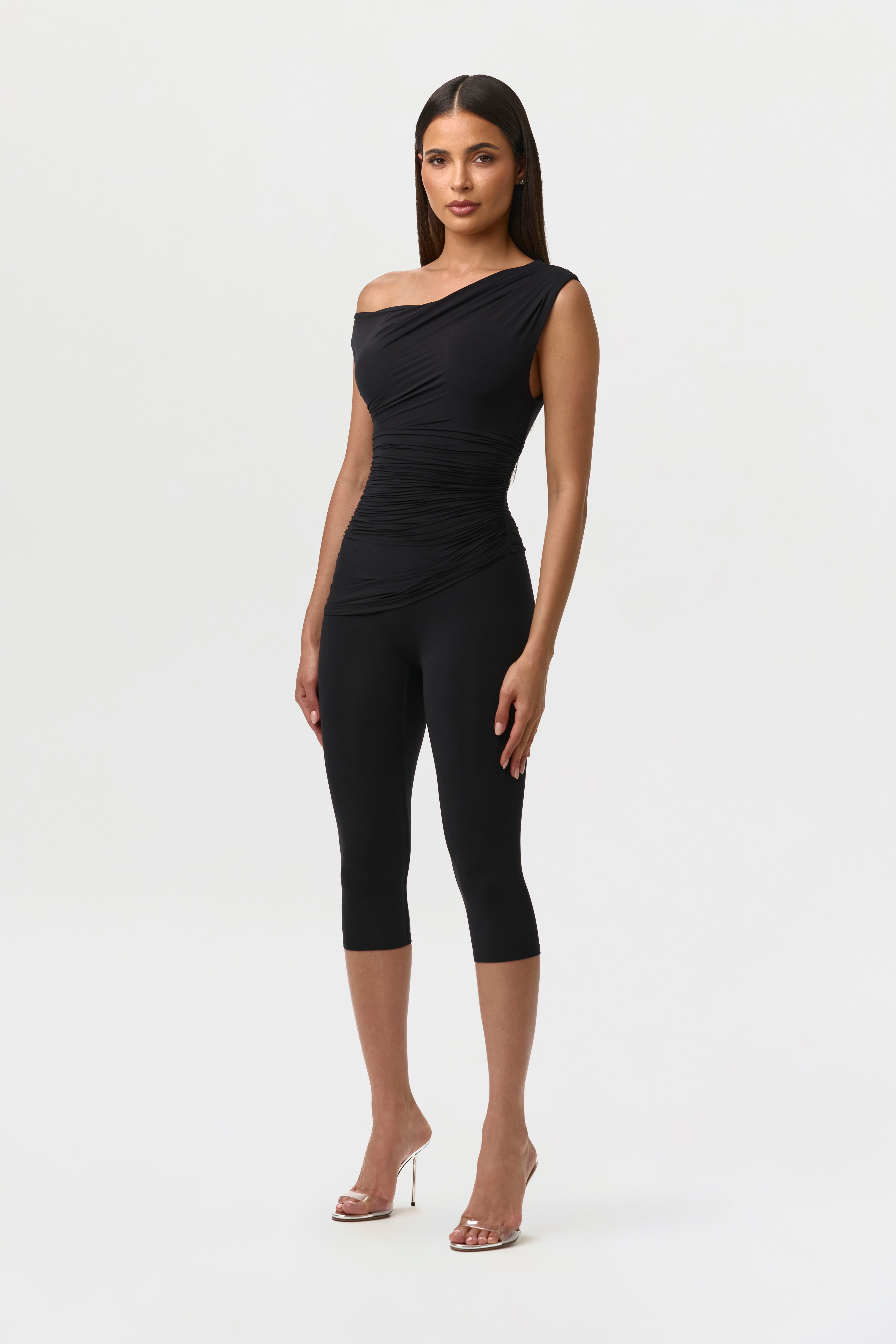 Naked Ruched Off Shoulder Top