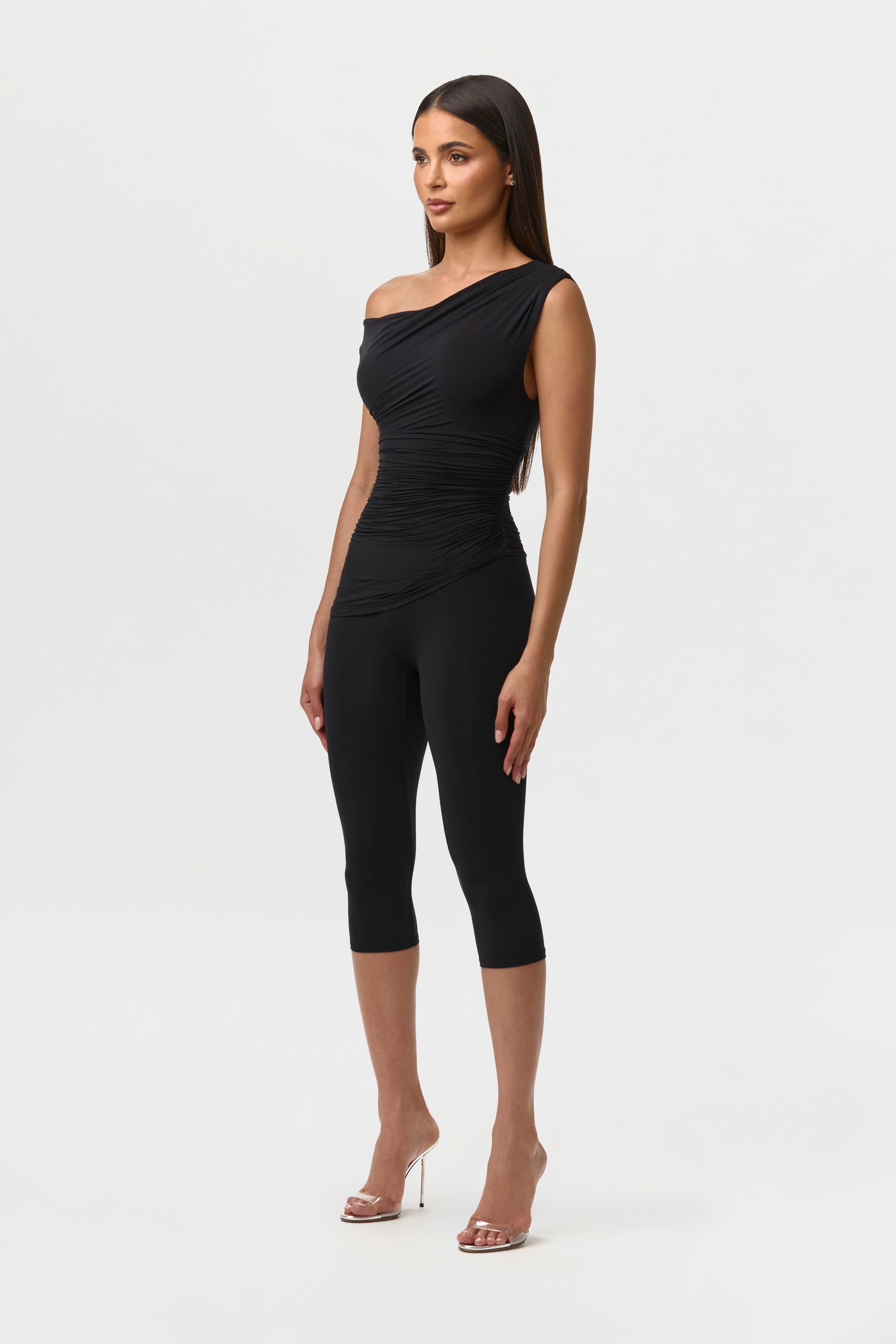 Naked Ruched Off Shoulder Top