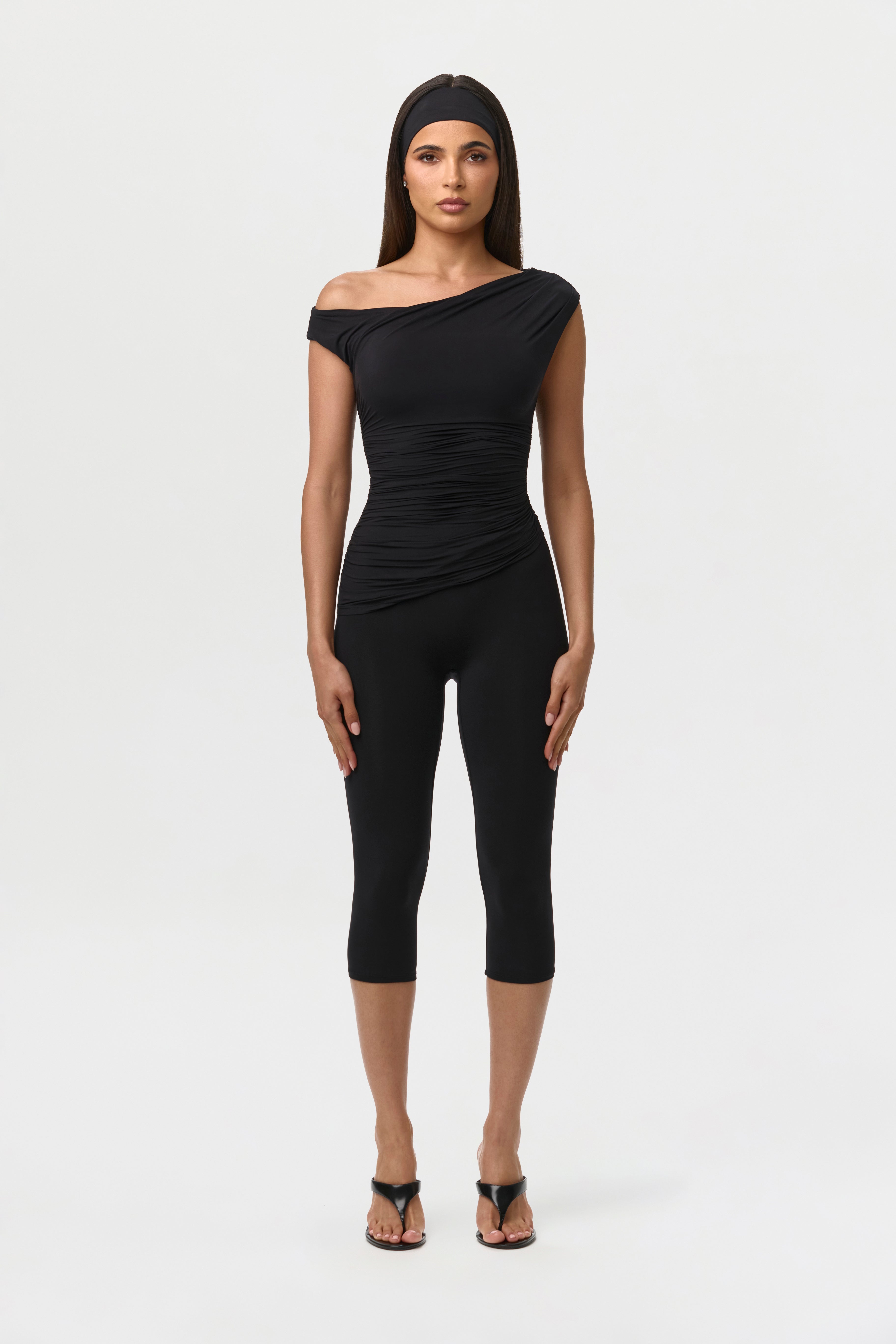 Naked Ruched Off Shoulder Top