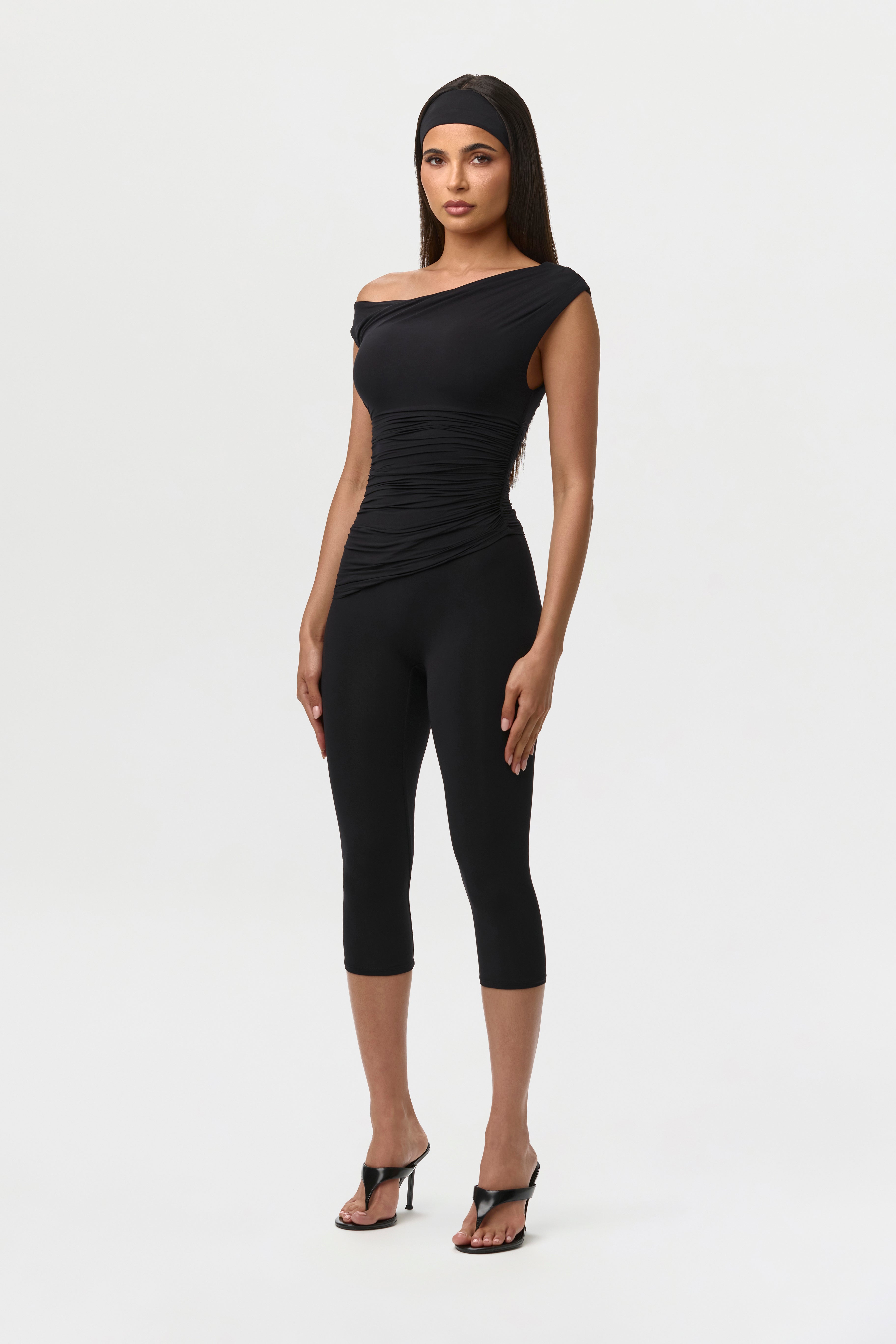 Naked Ruched Off Shoulder Top