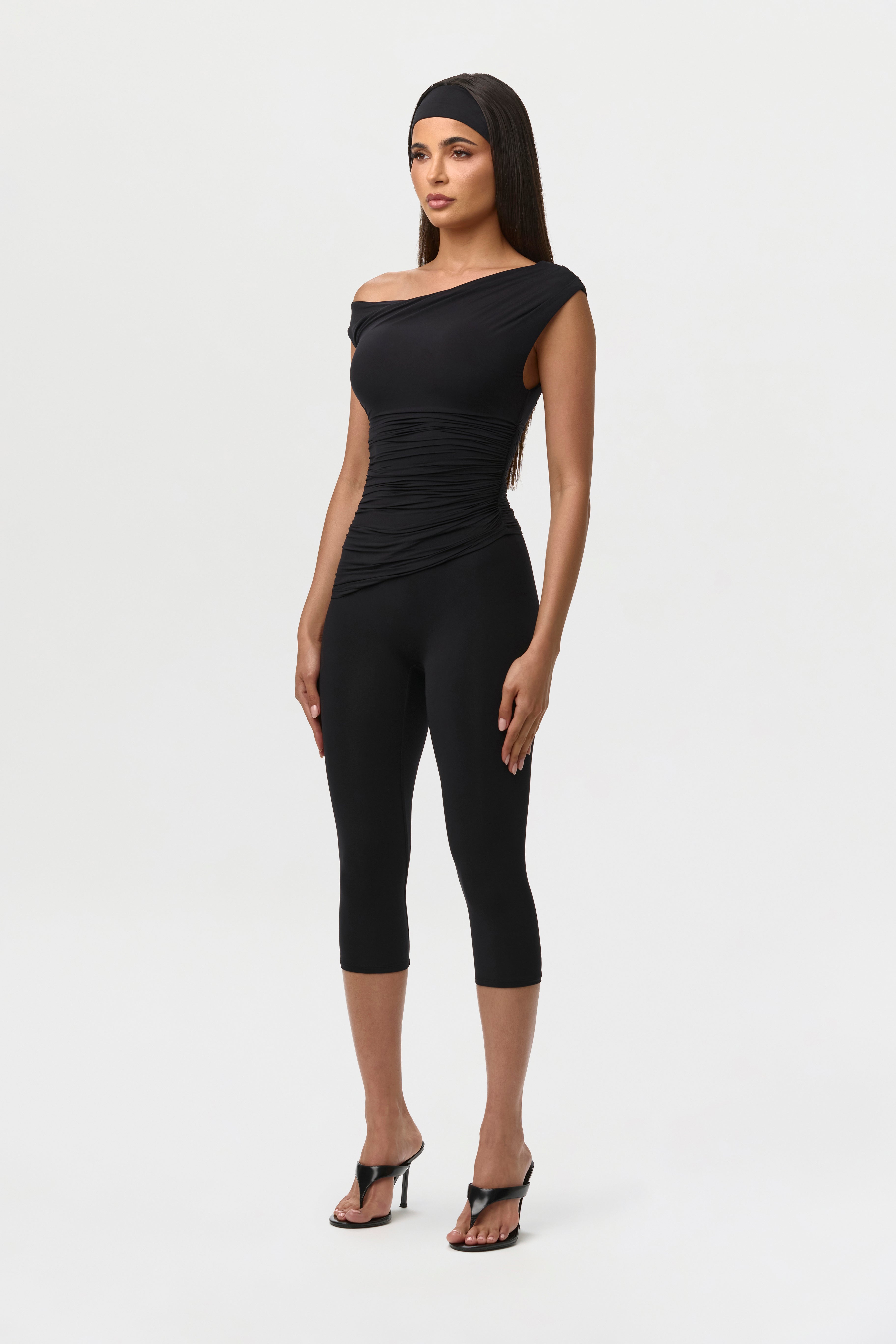 Naked Ruched Off Shoulder Top