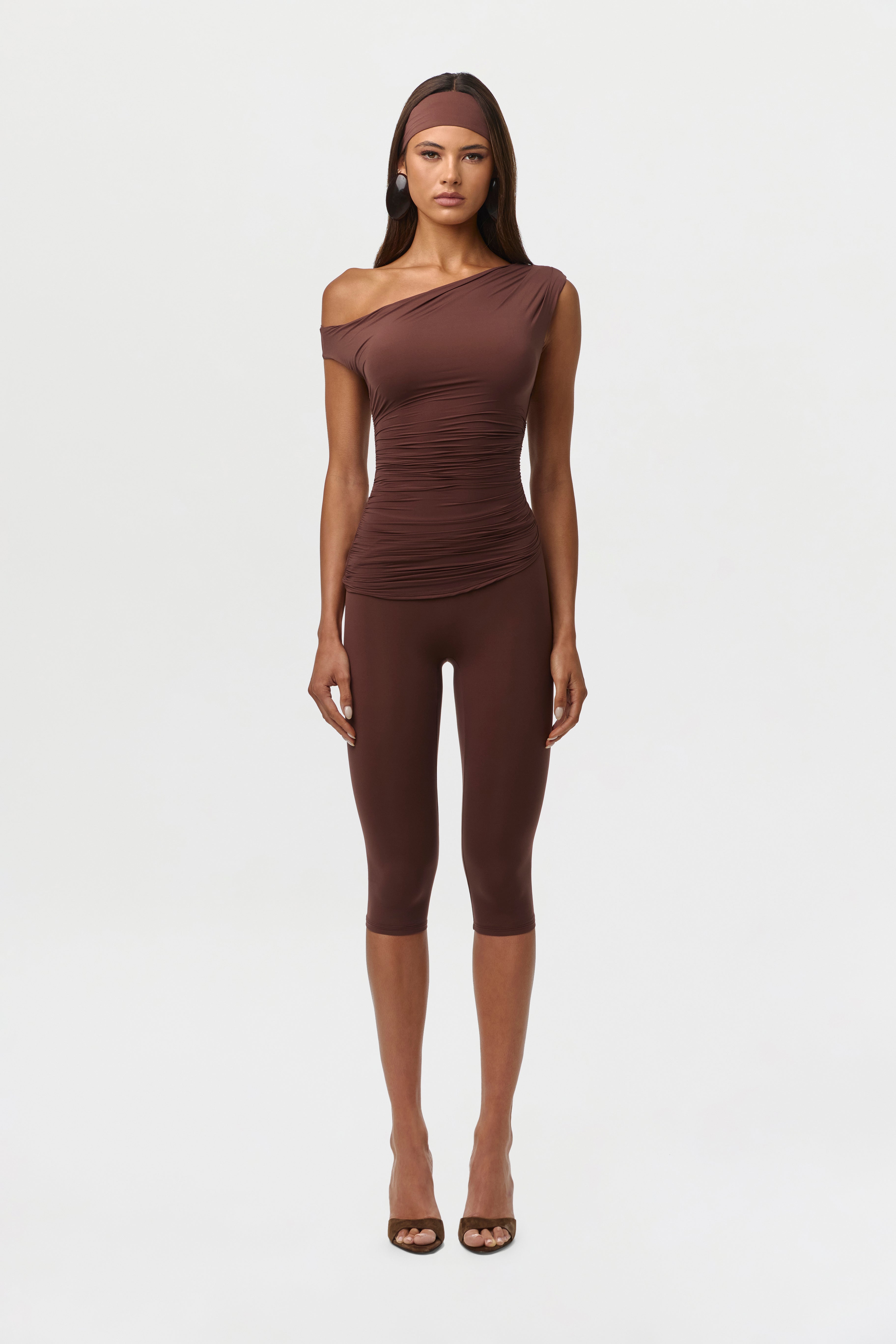 Naked Ruched Off Shoulder Top