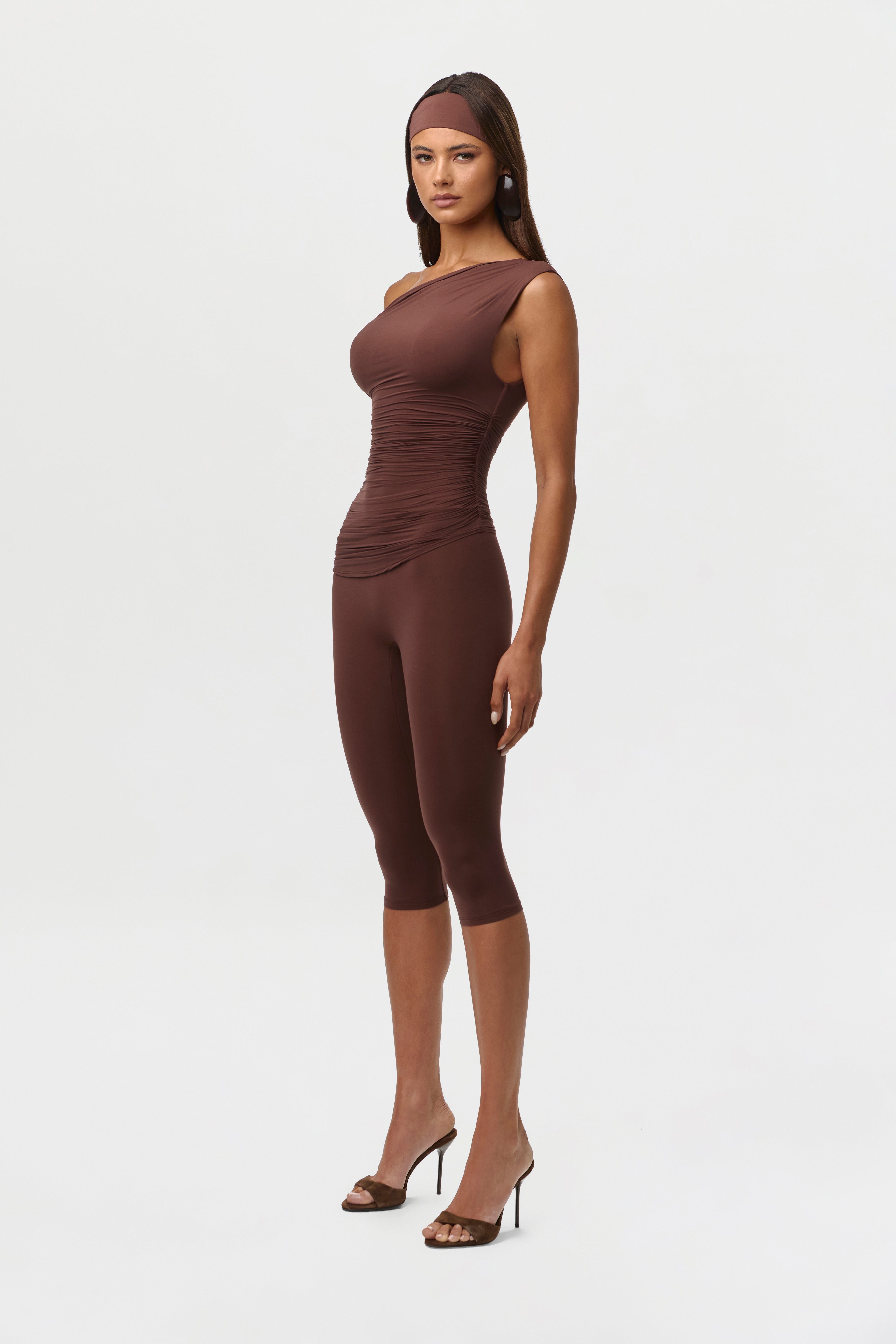 Naked Ruched Off Shoulder Top