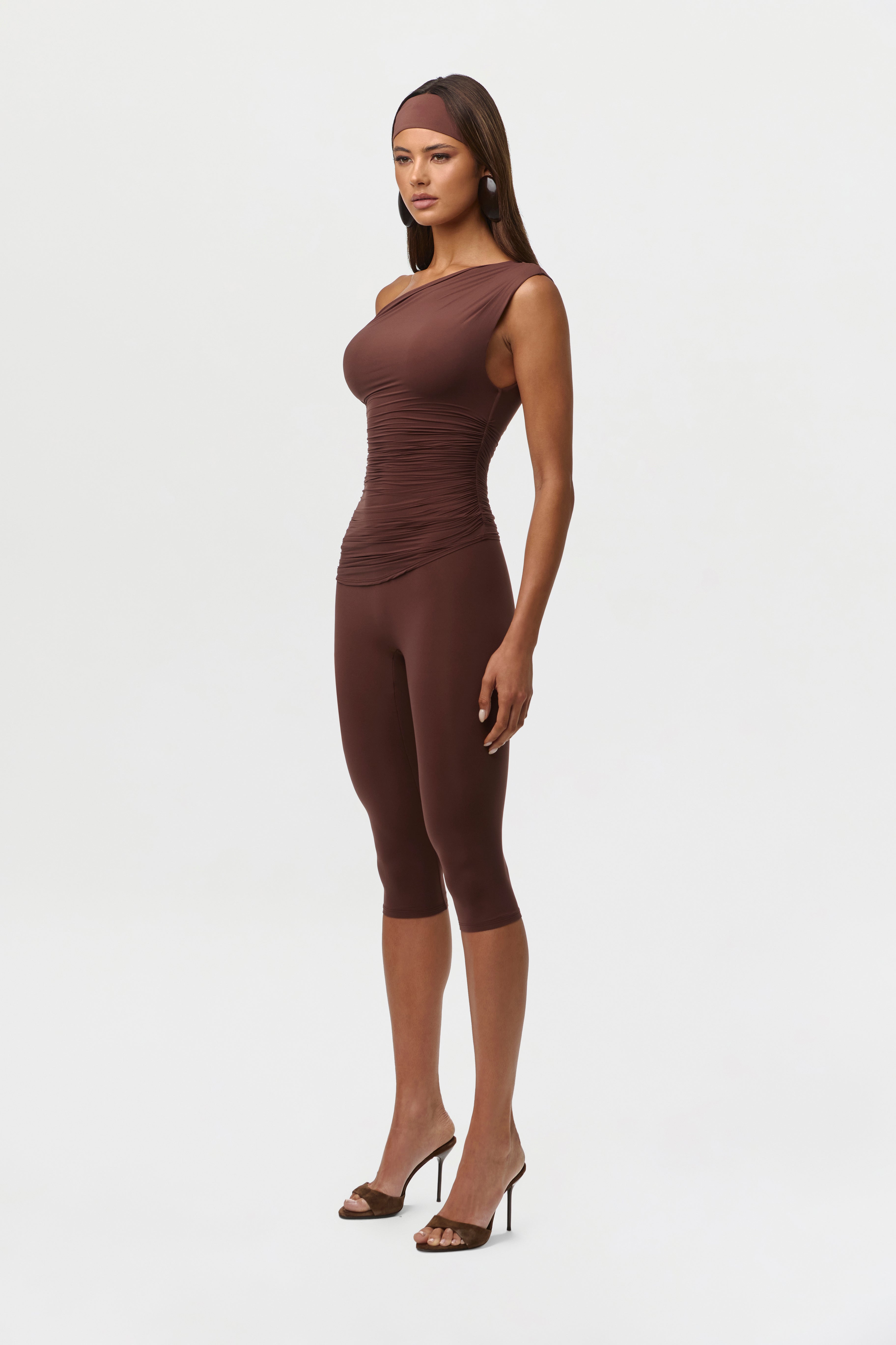 Naked Ruched Off Shoulder Top