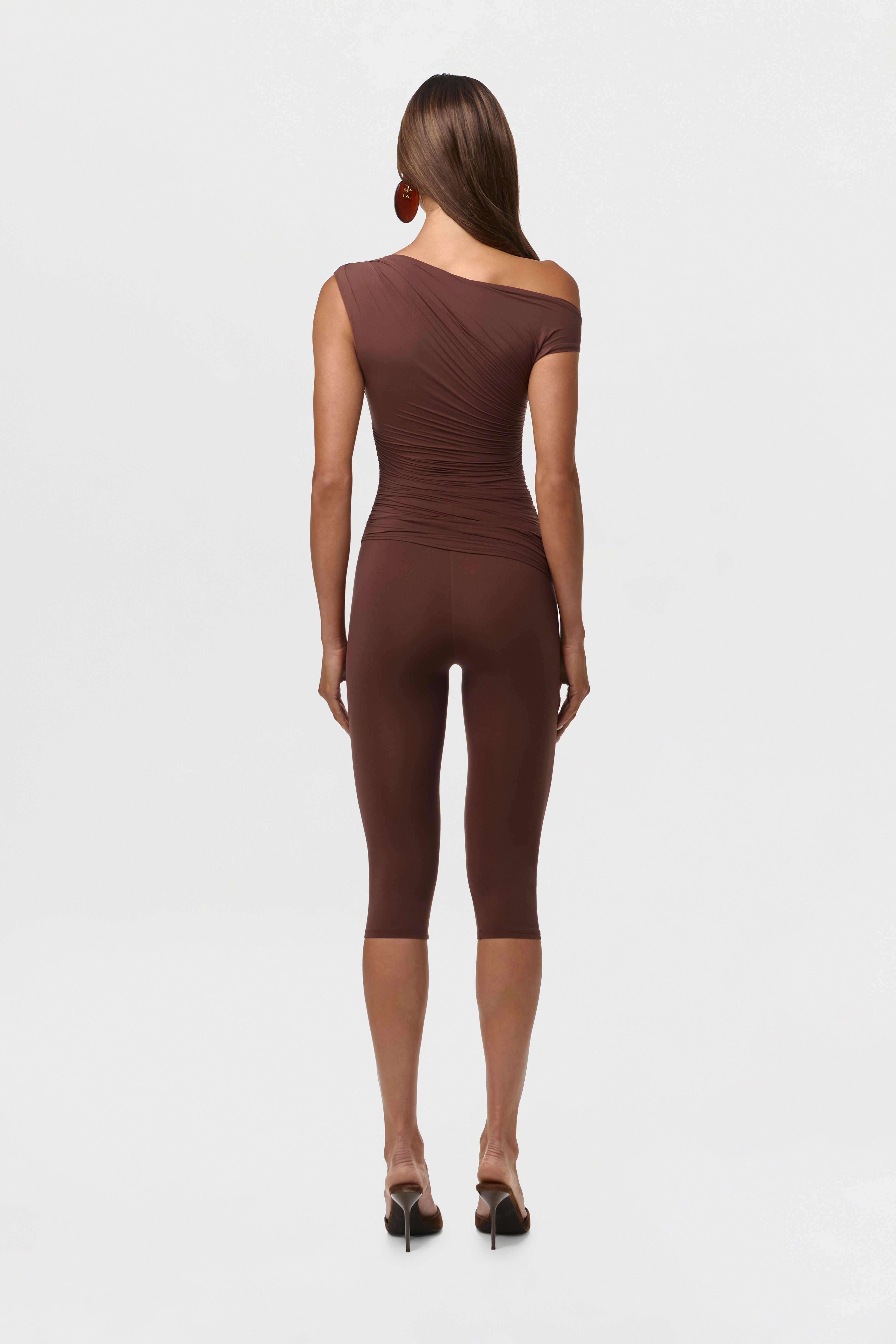 Naked Ruched Off Shoulder Top
