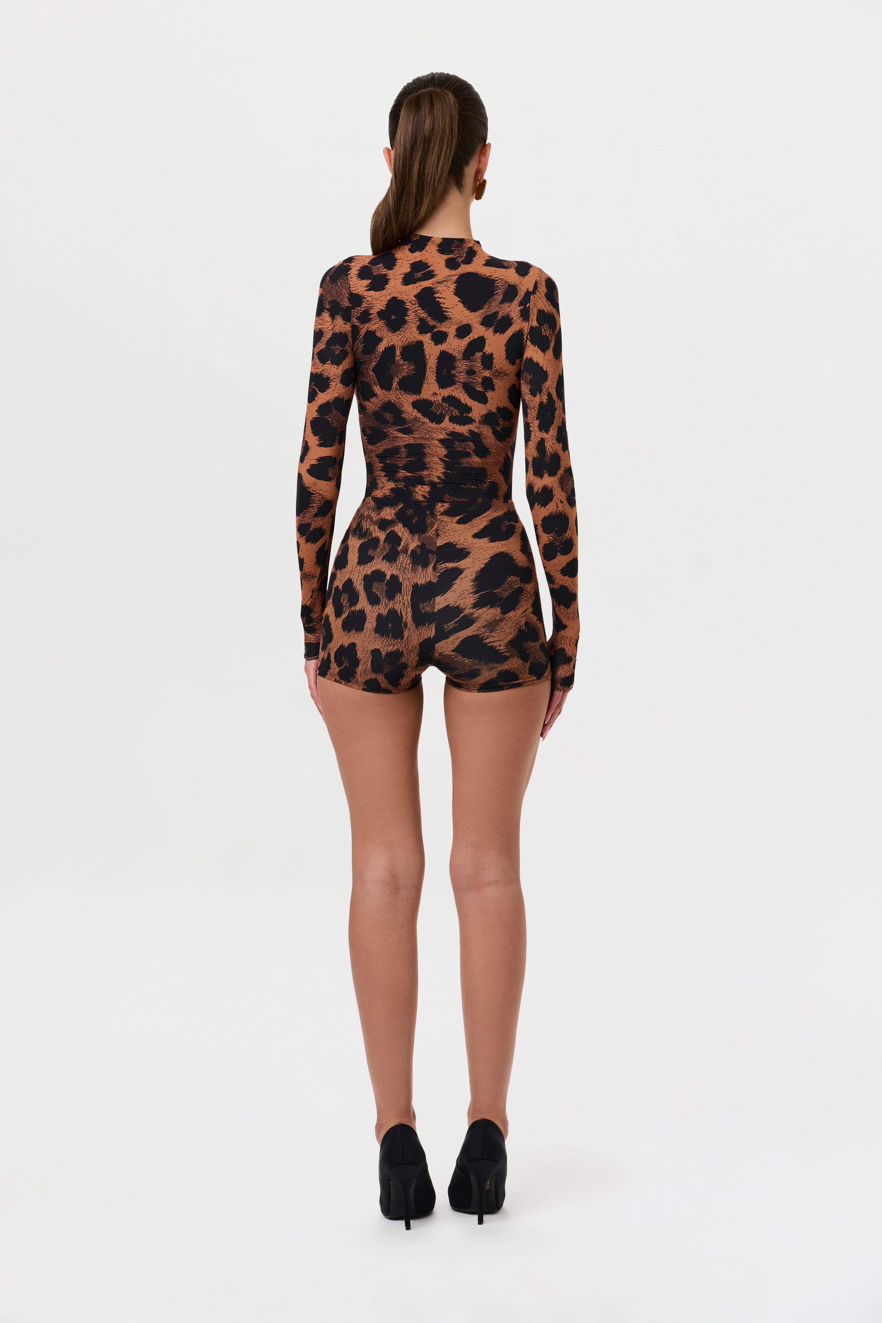 Naked Print Mock Neck Top