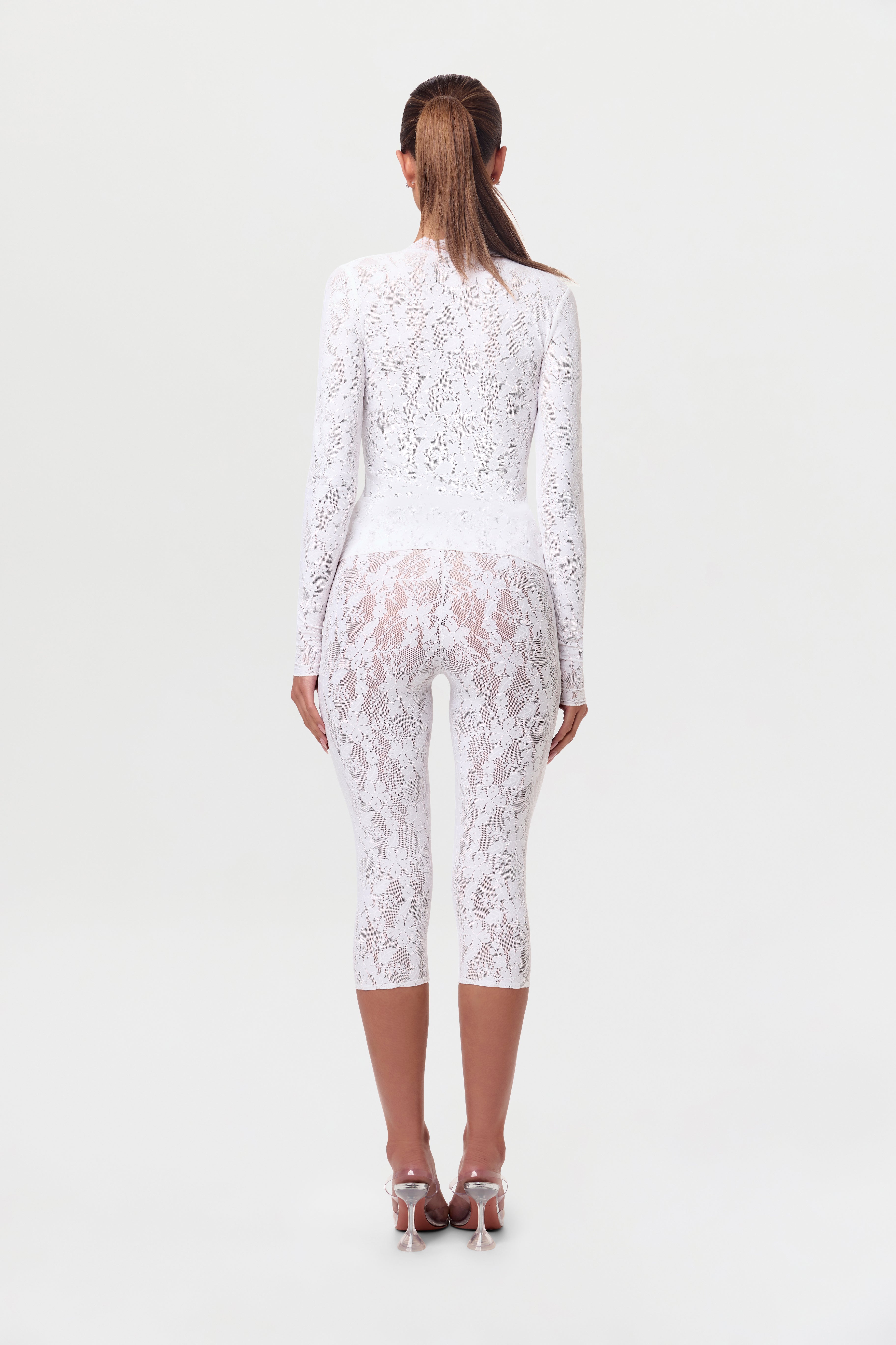 Stretch Lace Cropped Legging