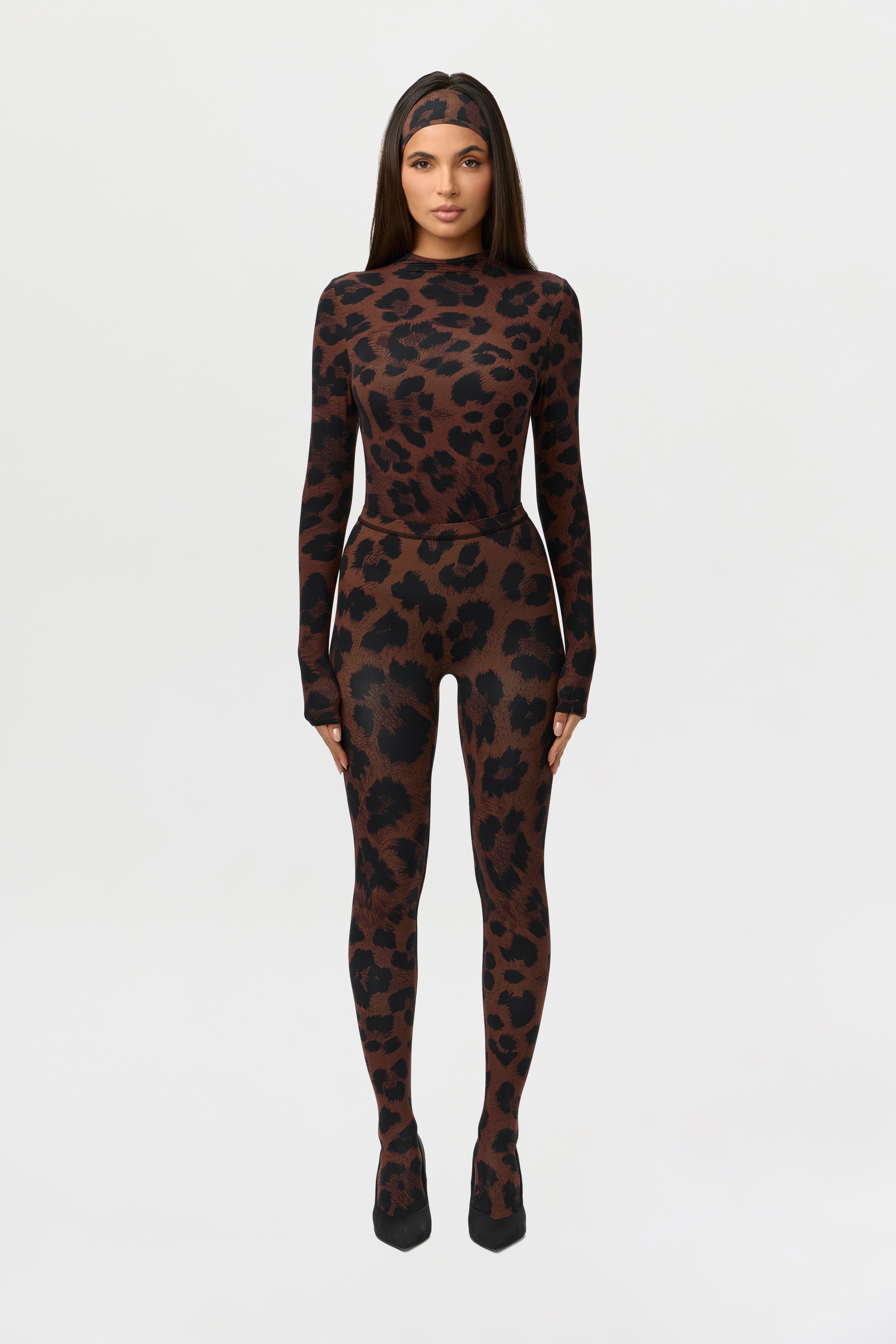 Naked Print Mock Neck Top