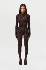 Naked Print Mock Neck Top