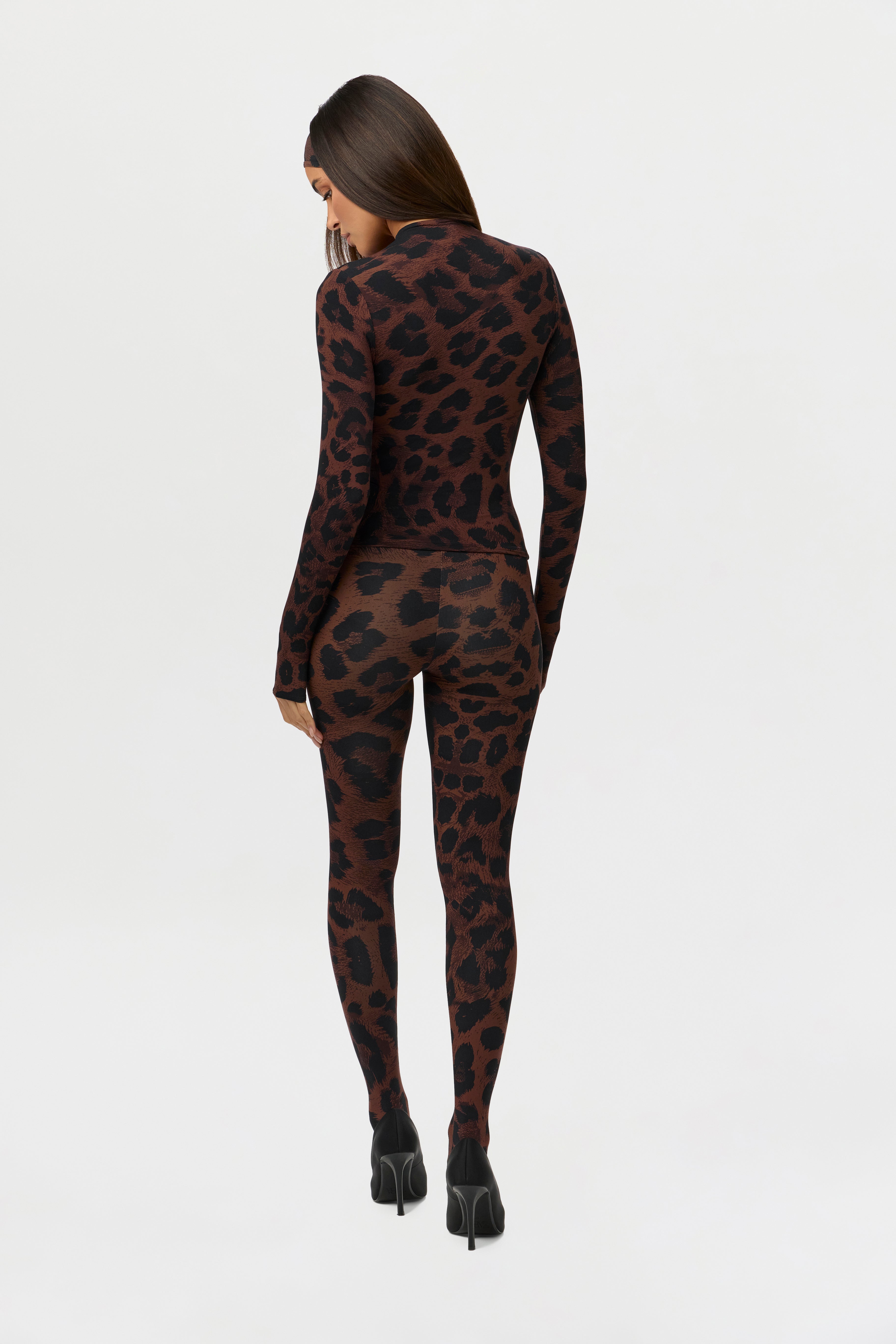 Naked Print Mock Neck Top