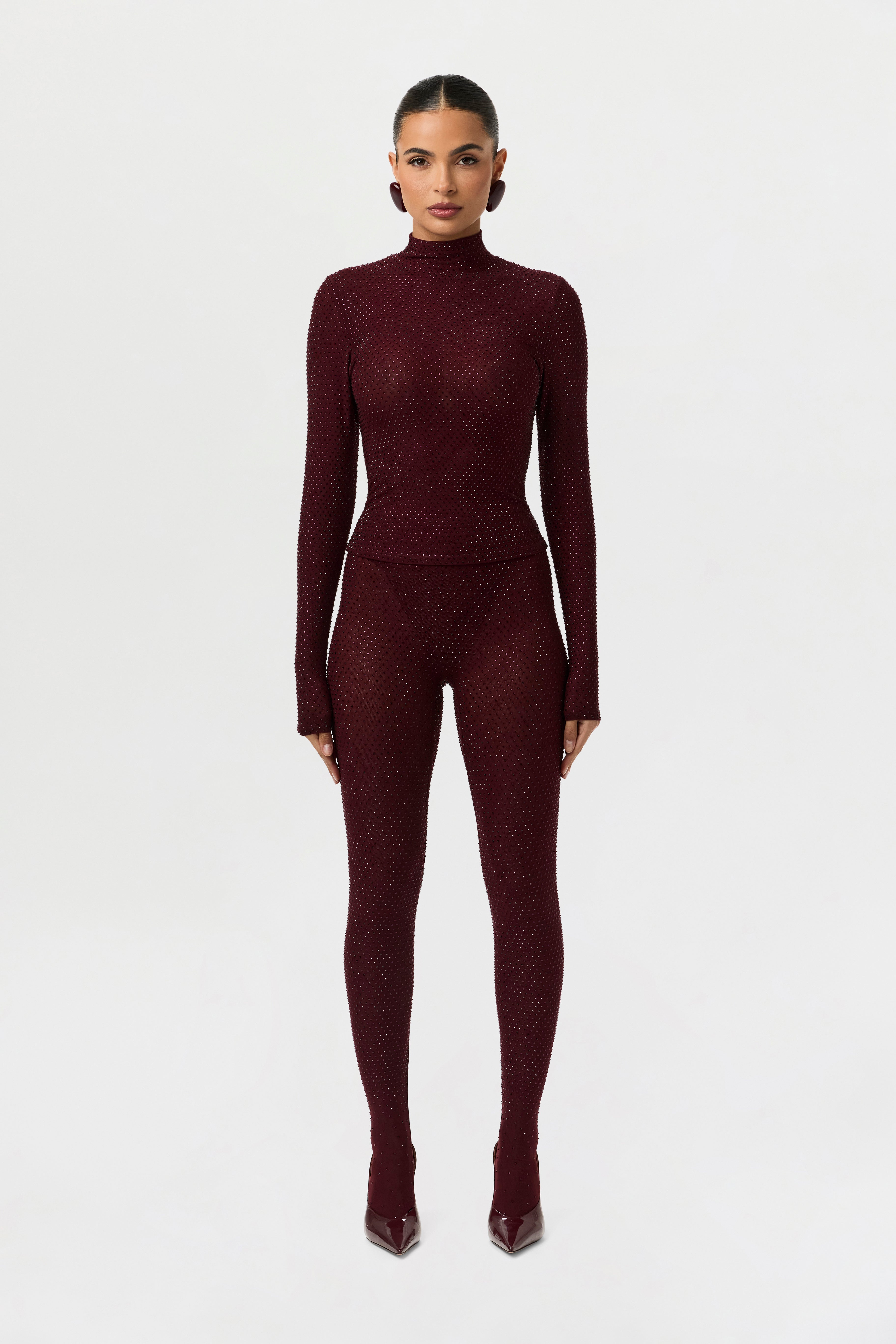 Crystal Closed Toe Leggings