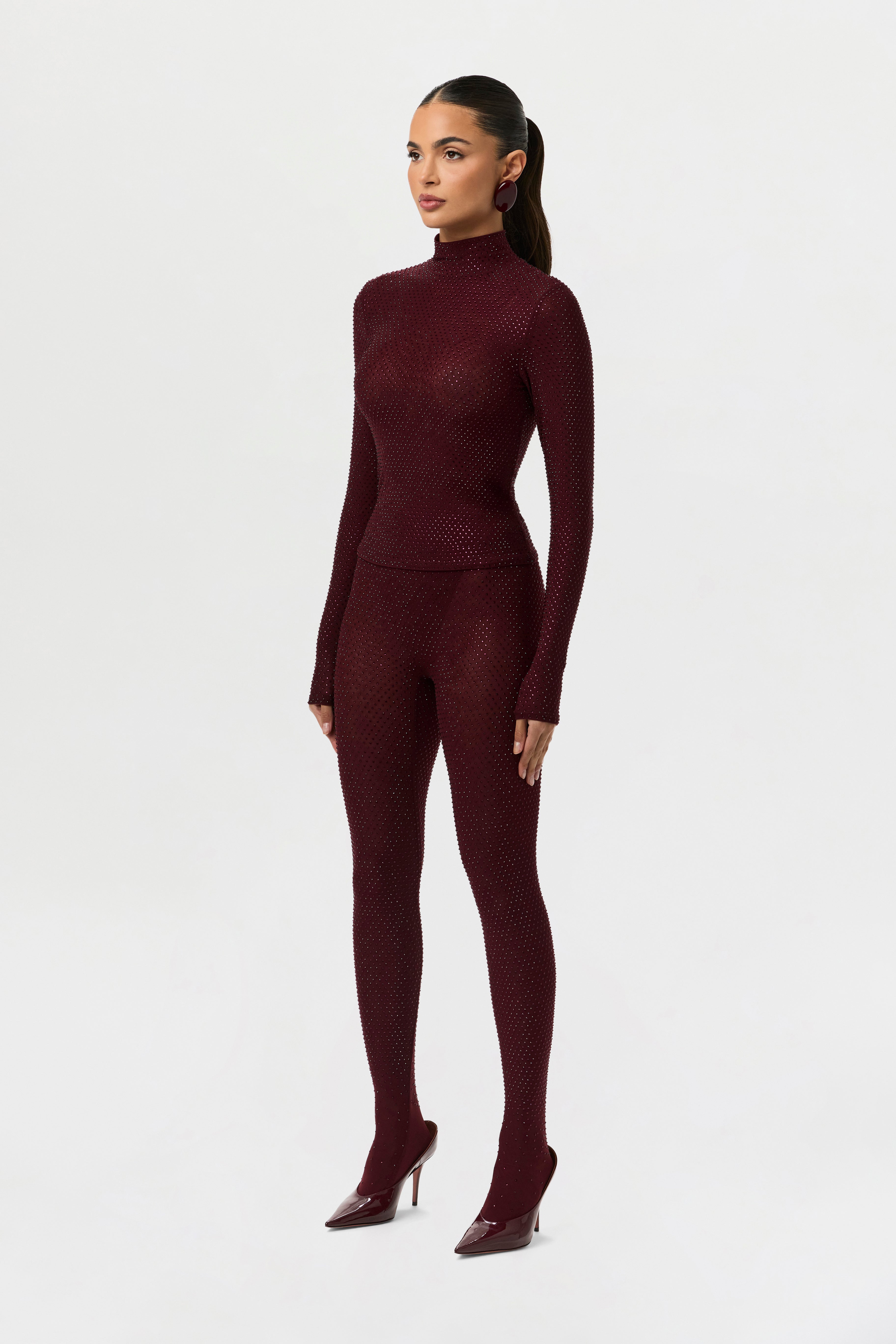 Crystal Closed Toe Leggings