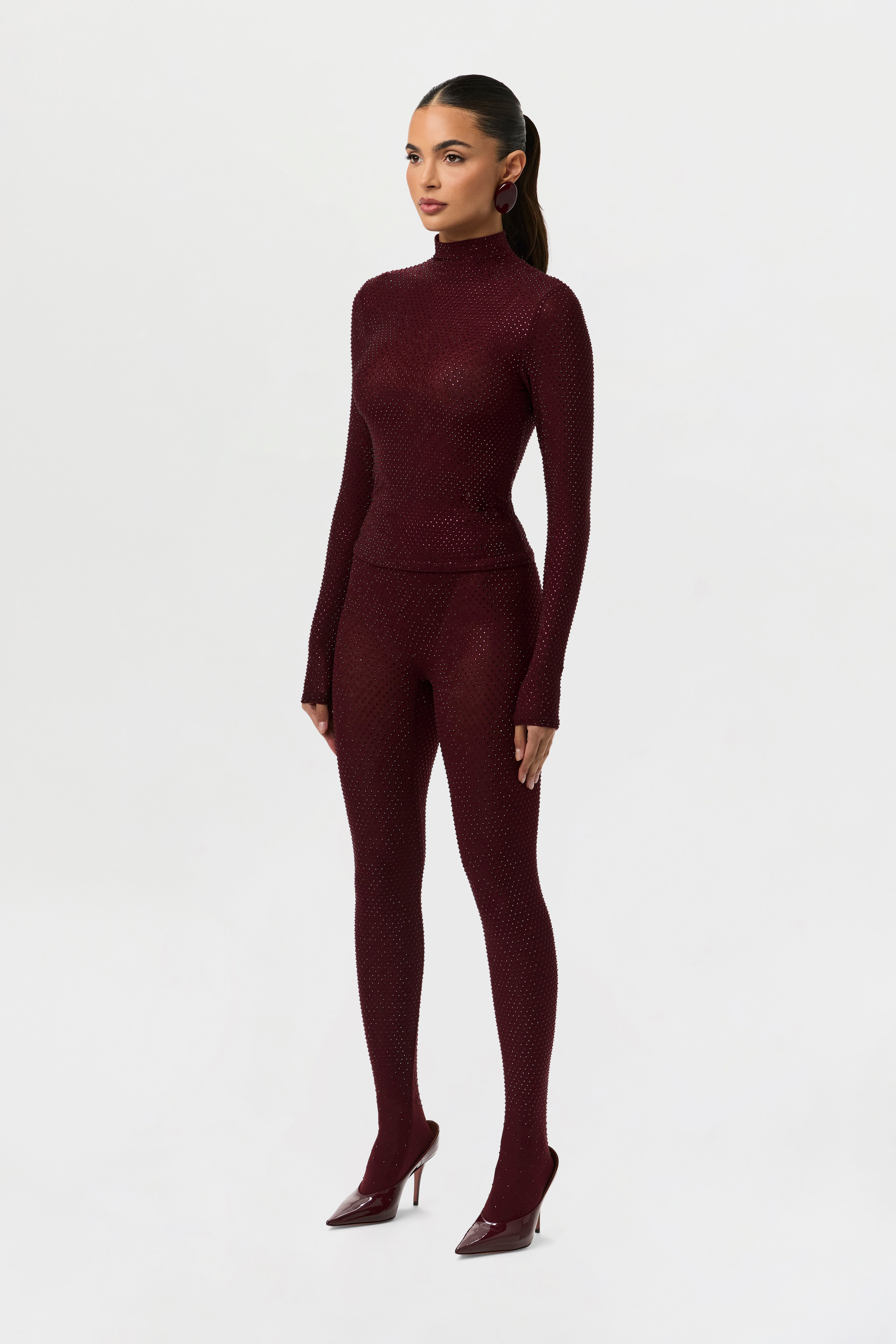 Crystal Closed Toe Leggings