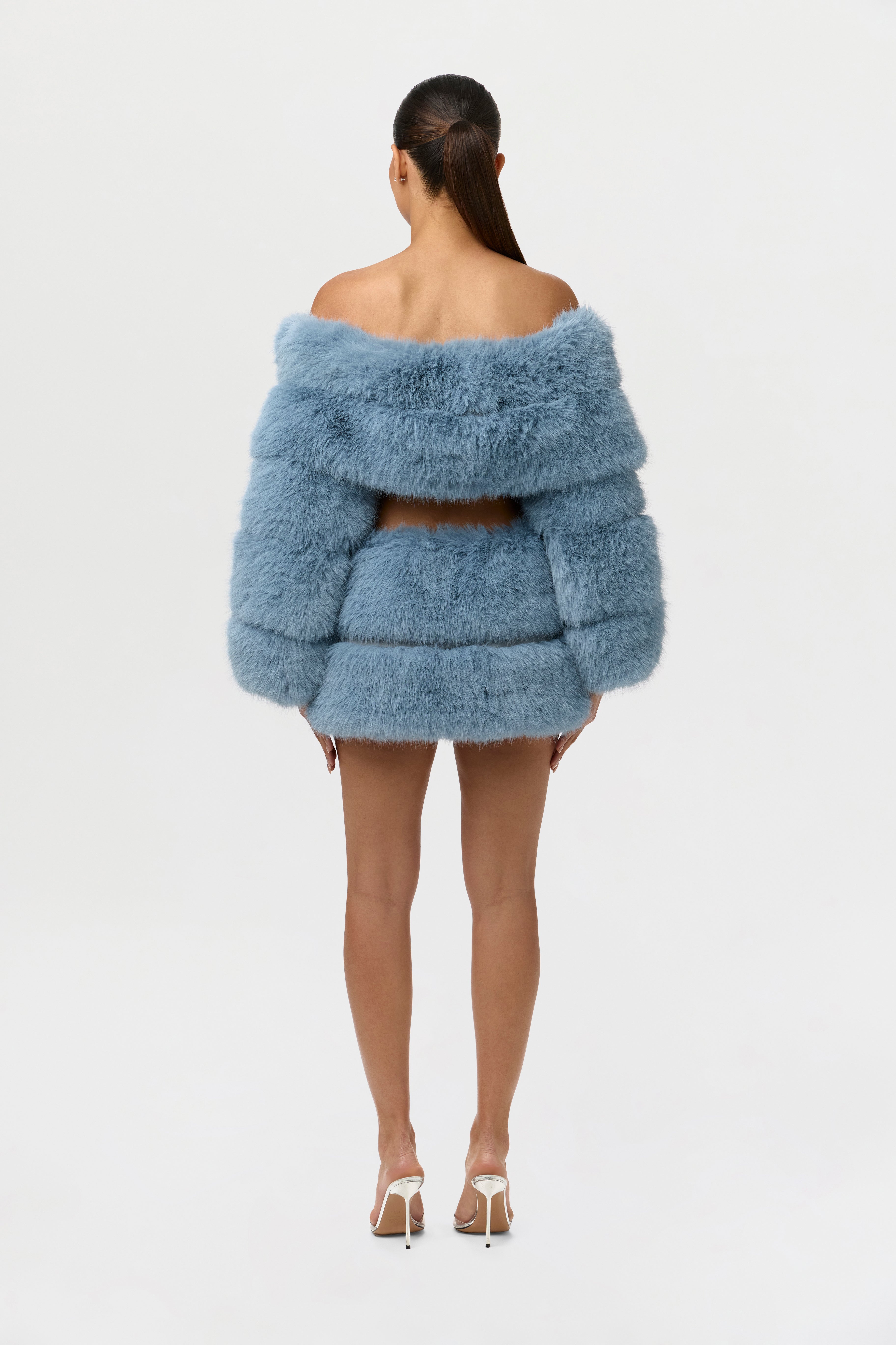 Faux Fur Pelted Mini Skirt