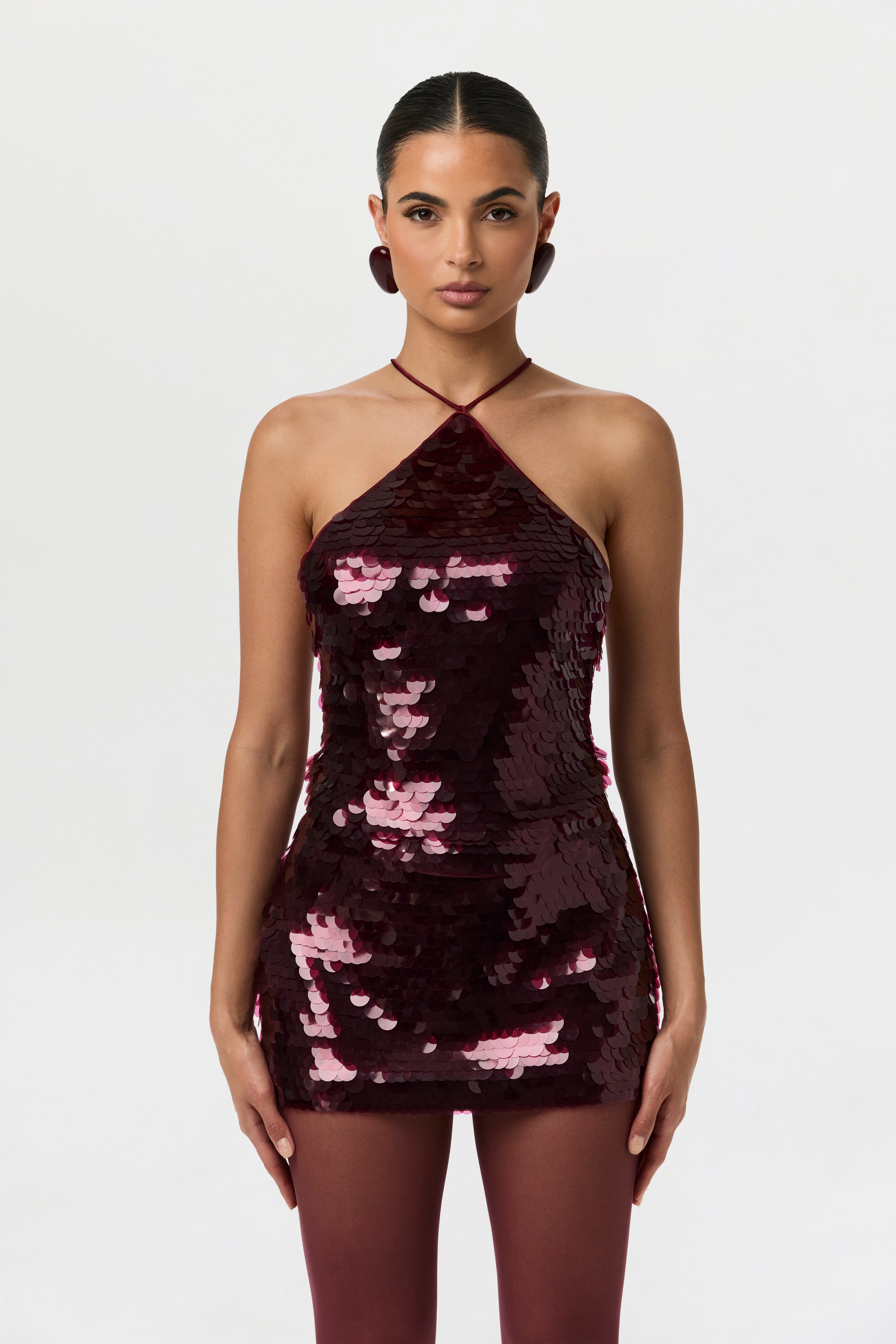 Sequin High Waist Mini Skirt