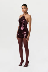 Sequin High Waist Mini Skirt