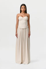 Linen Pleated Wide Leg Pants