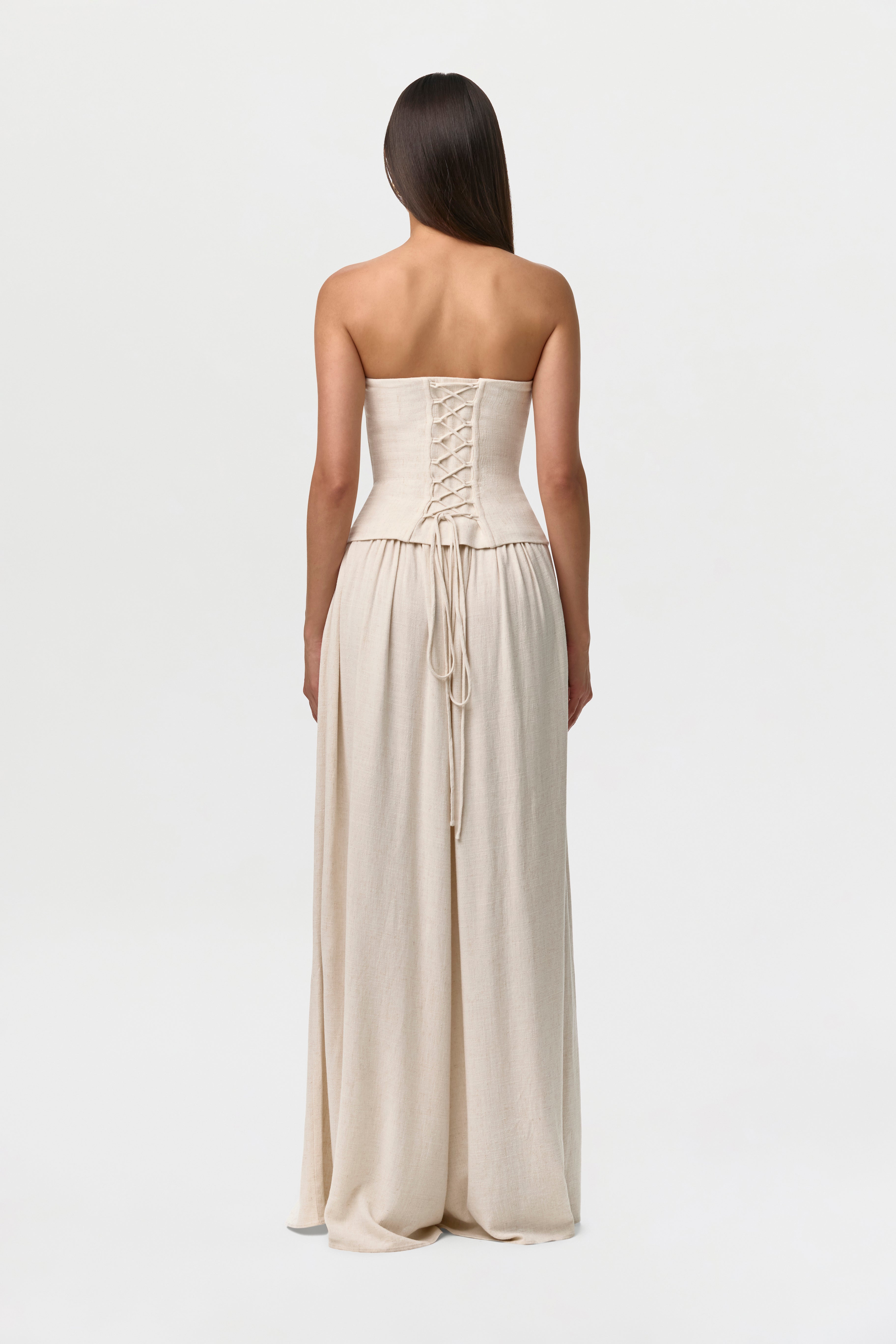 Linen Pleated Wide Leg Pants