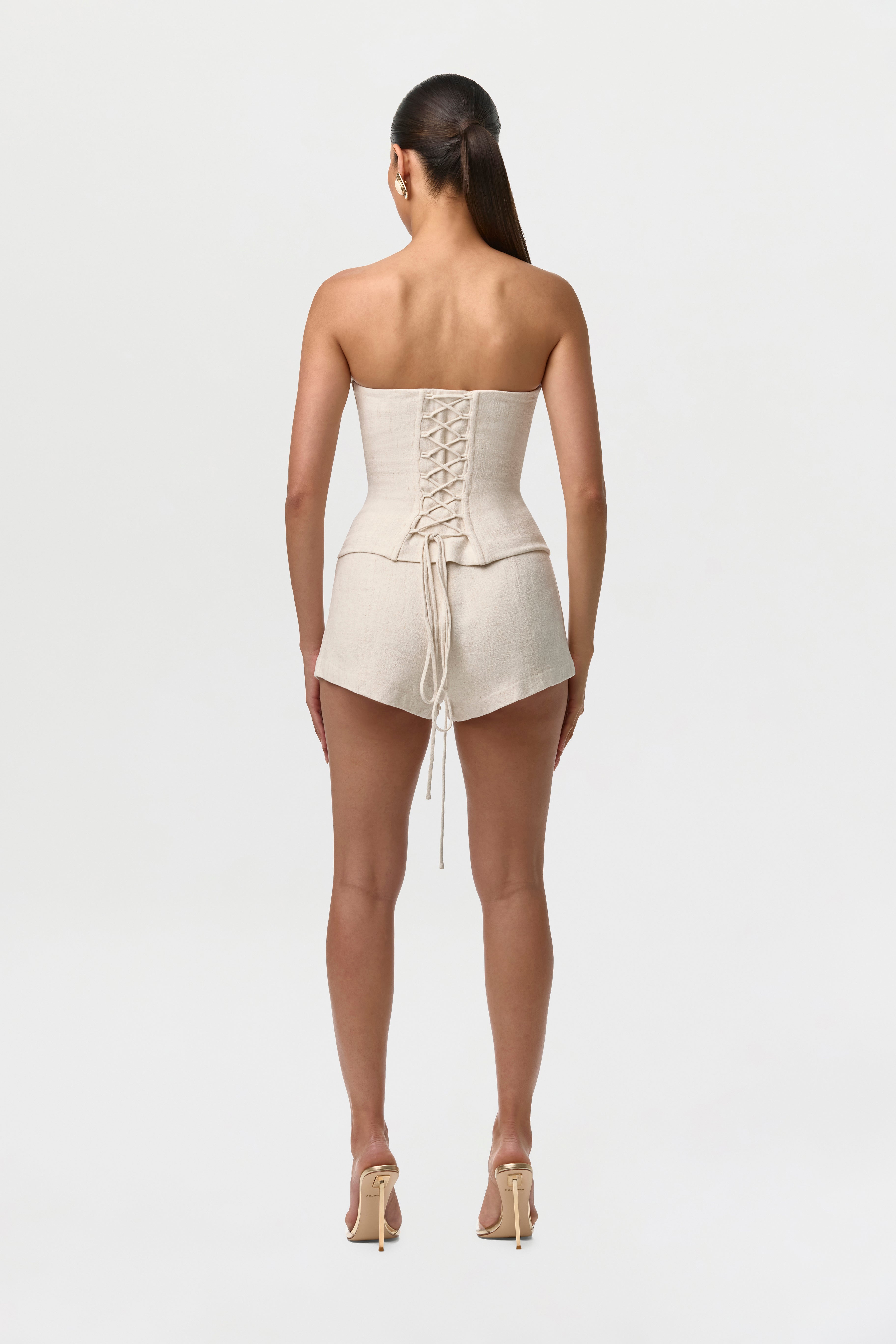 Linen High Waist Shorts