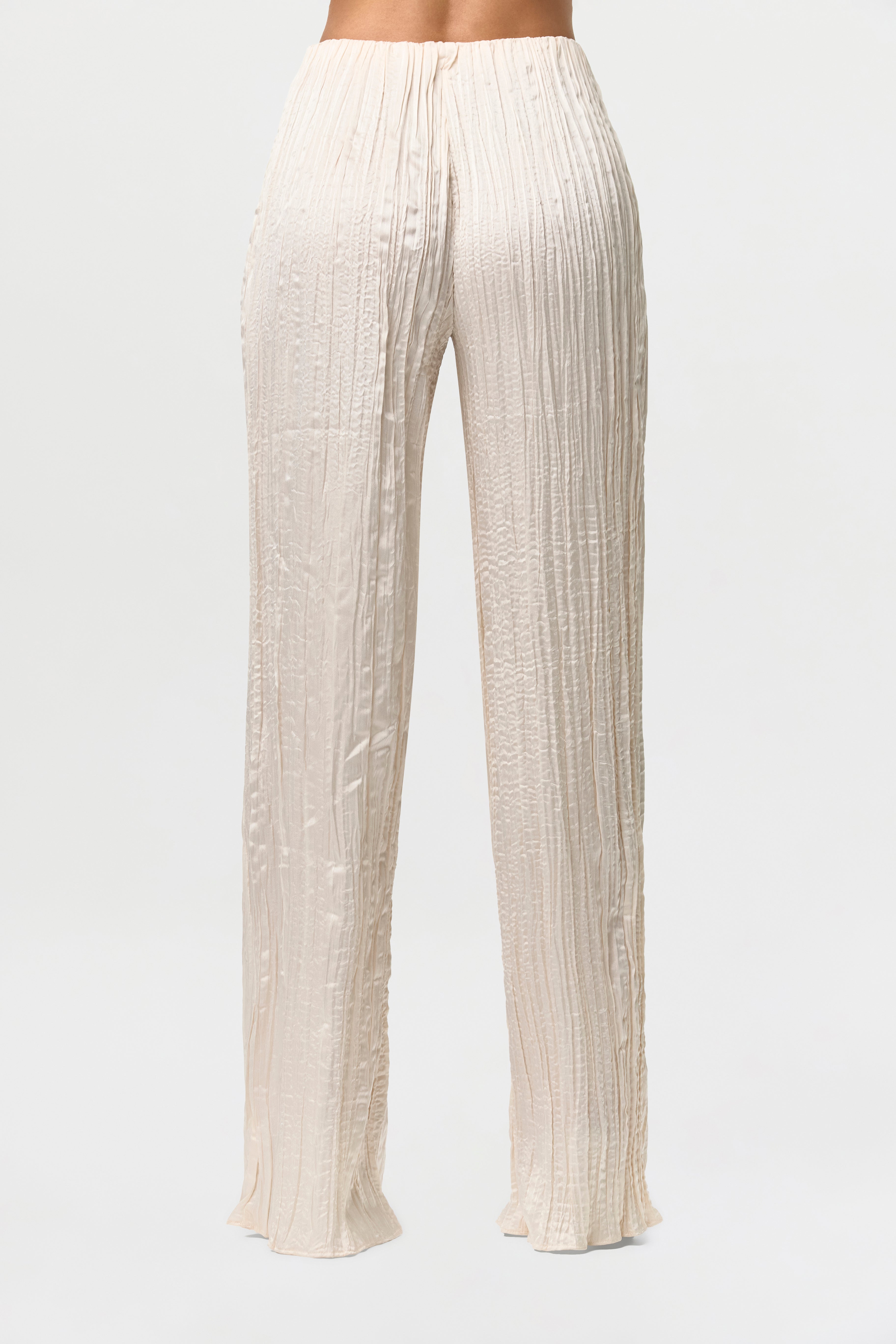 Satin Plissé Pant