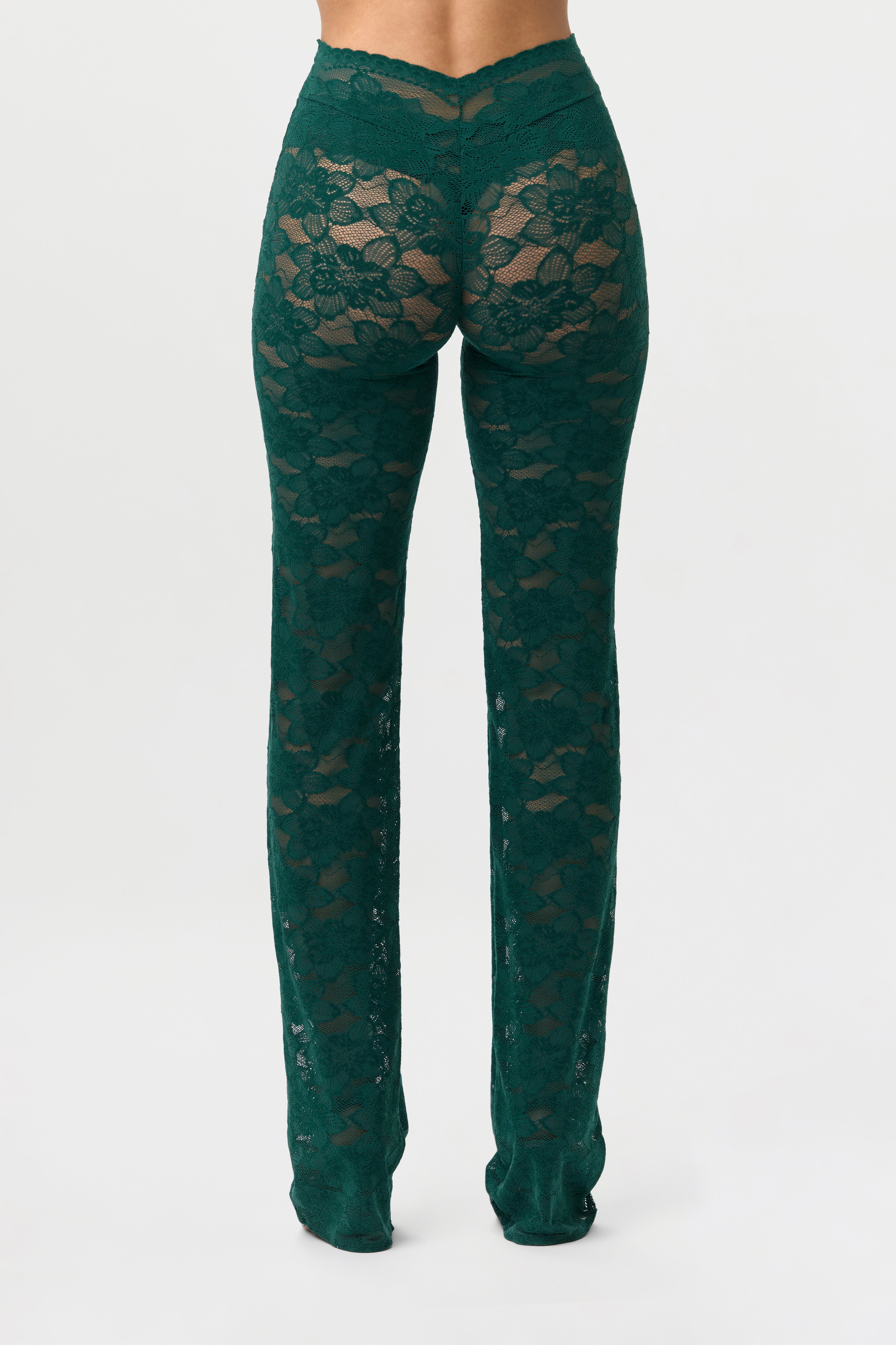 Stretch Lace Straight Leg Pants