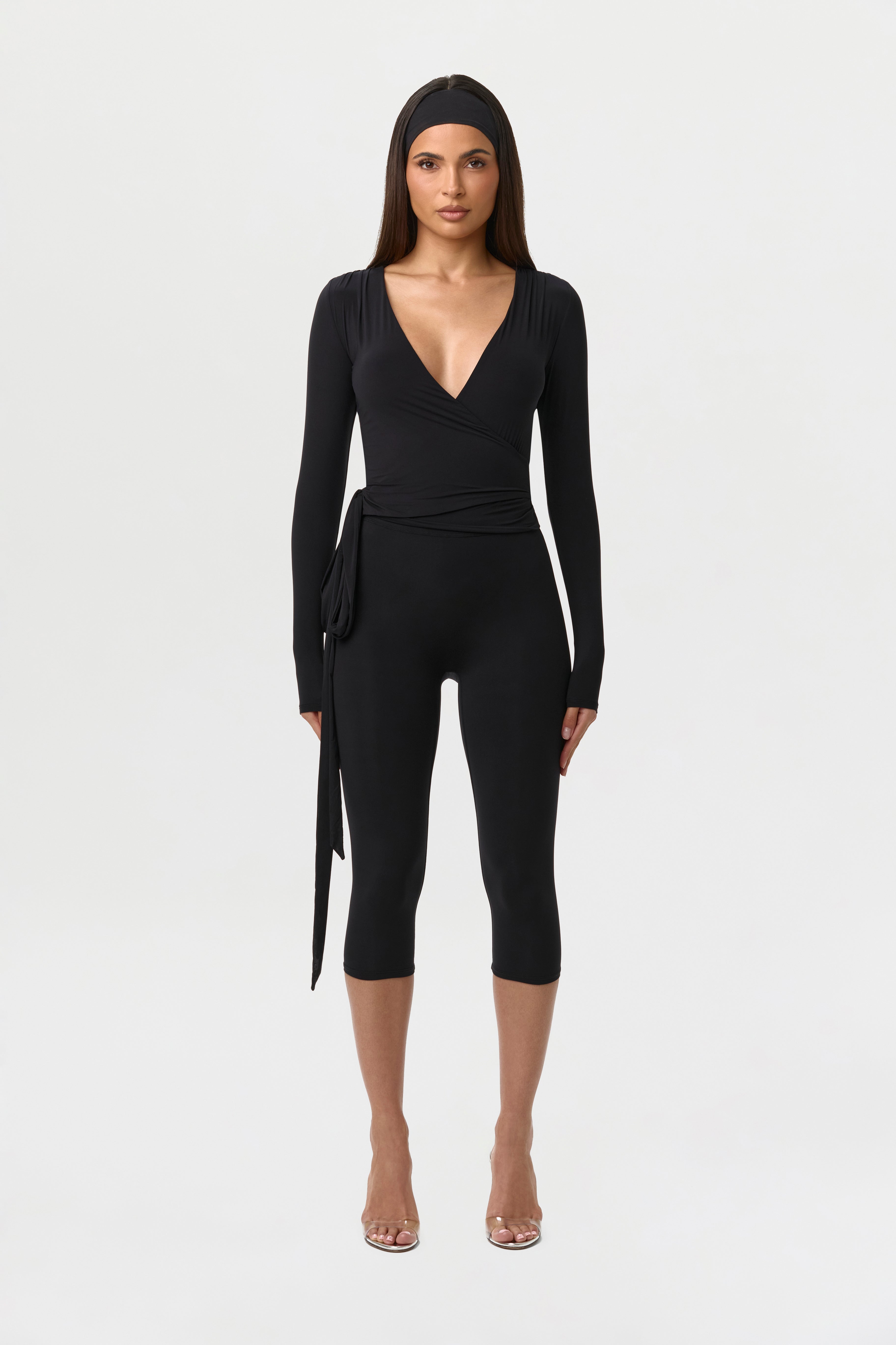 Naked Wrap V-Neck Top