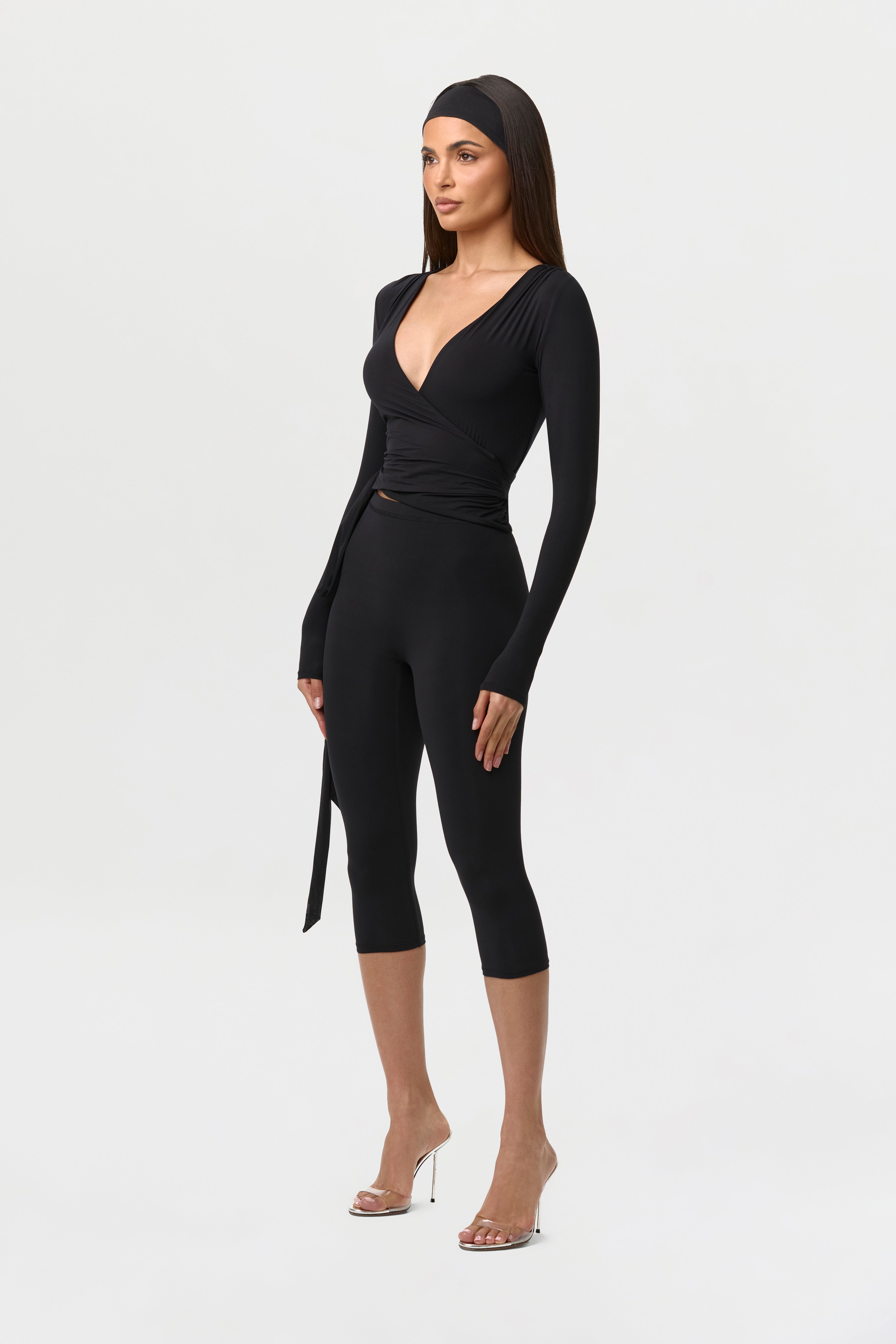 Naked Wrap V-Neck Top