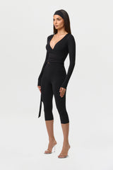 Naked Wrap V-Neck Top
