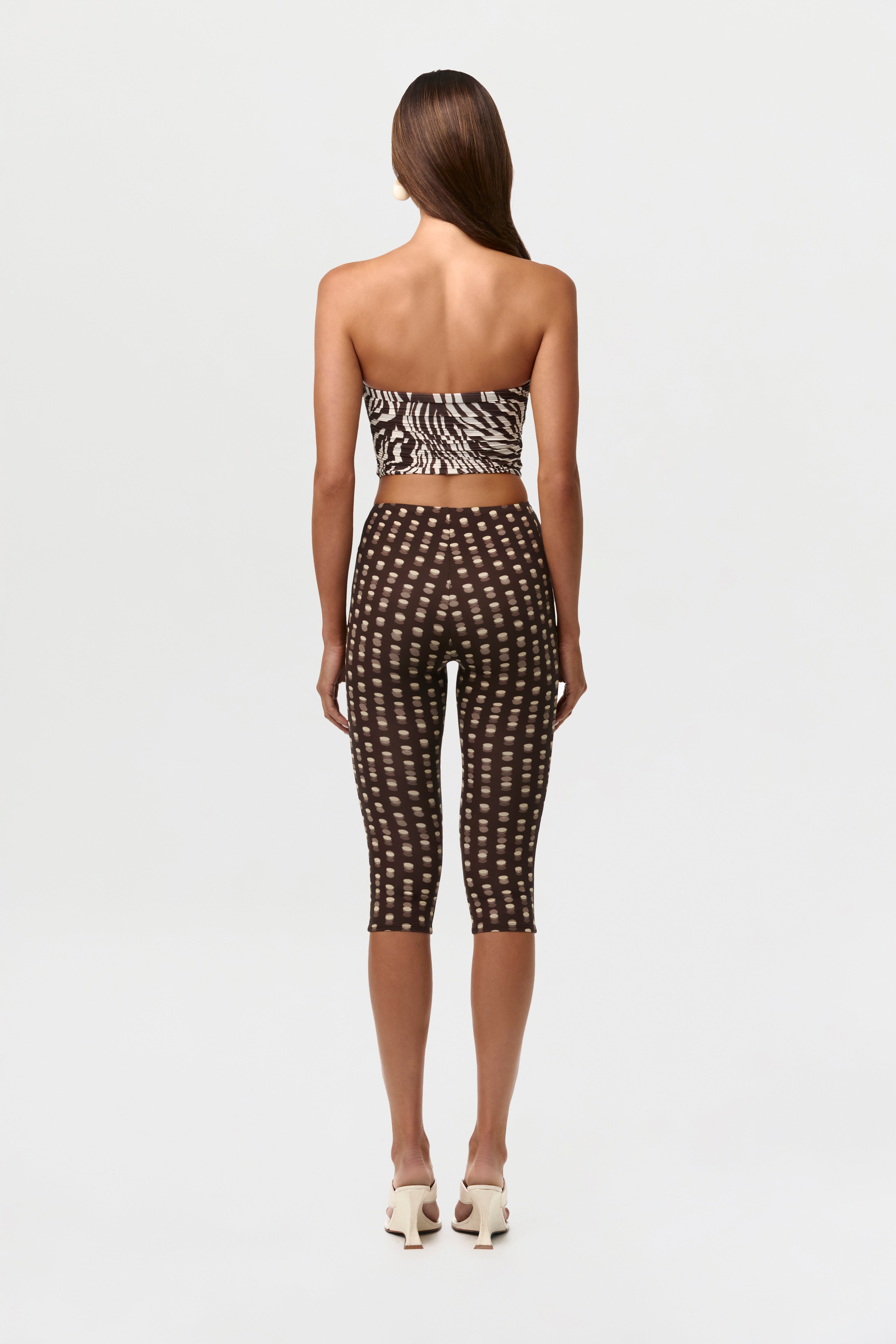 Naked Print Wired Capri Leggings