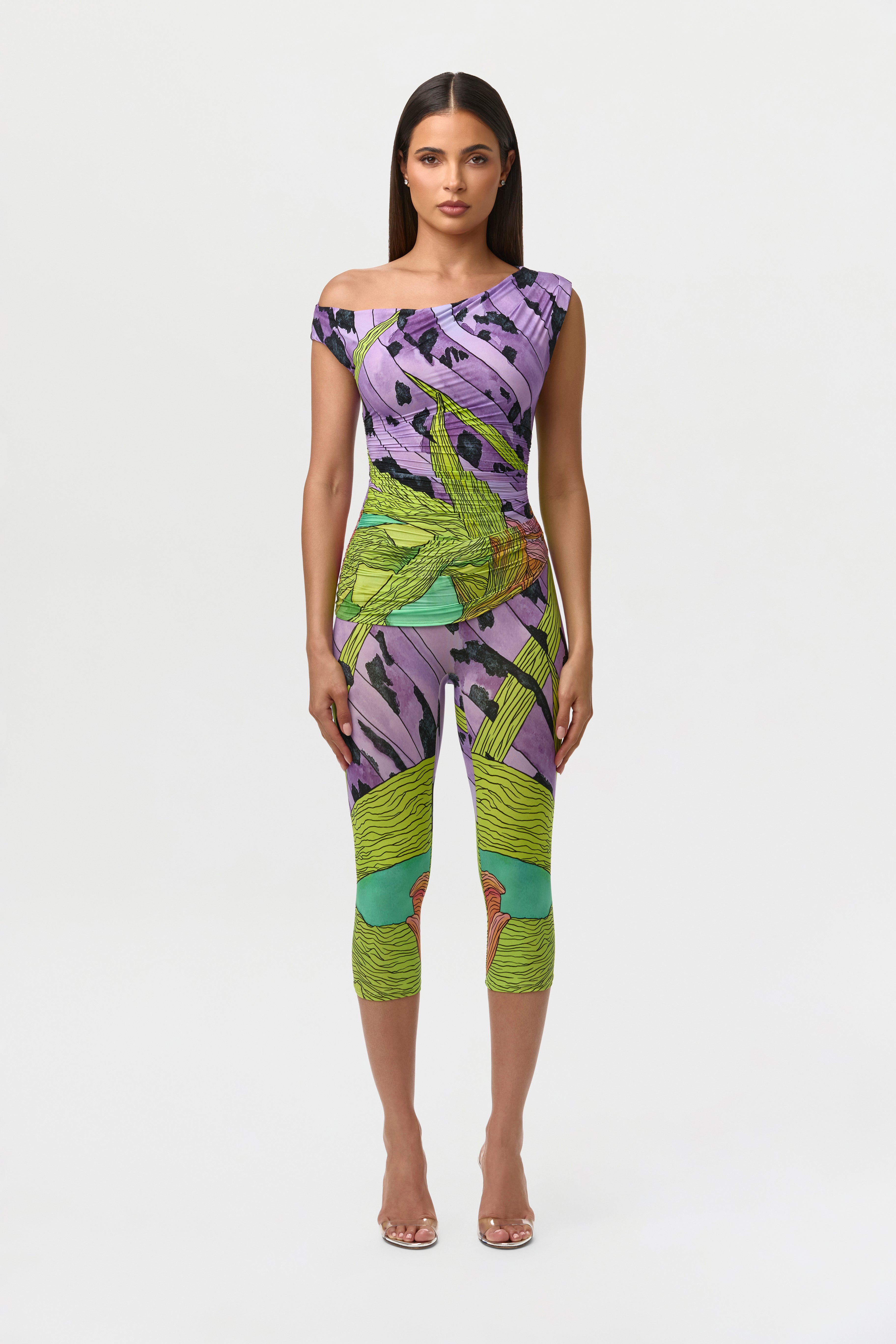 Naked Print Capri Legging