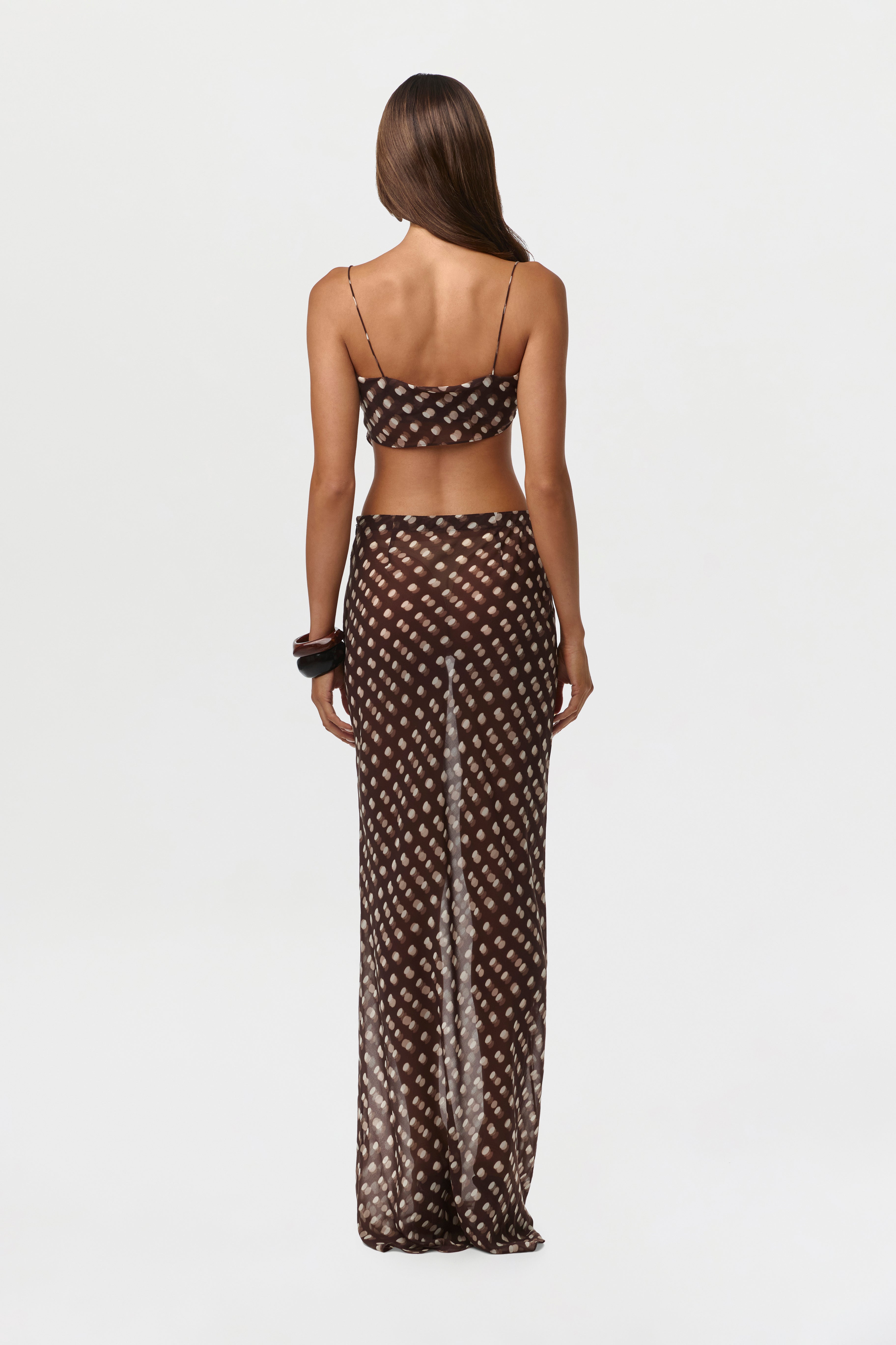 Chiffon Print Maxi Skirt