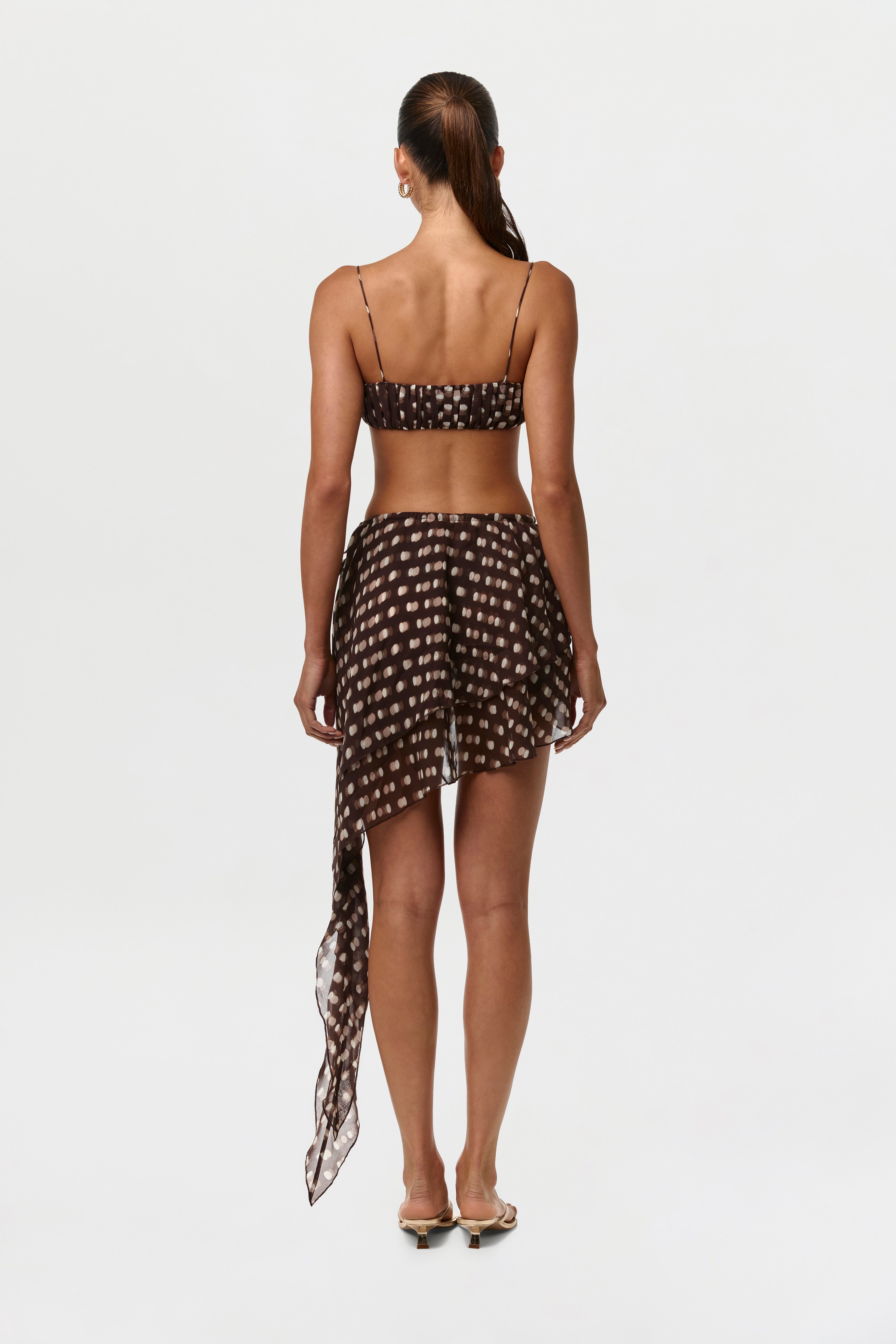 Chiffon Print Mini Skirt