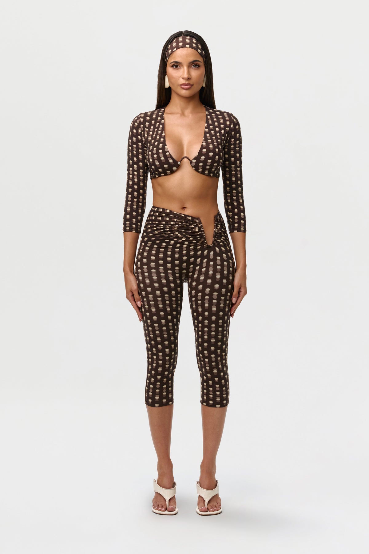 Naked Print Wired Capri Leggings