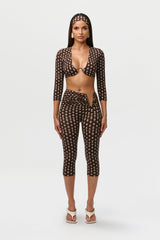 Naked Print Wired Capri Leggings
