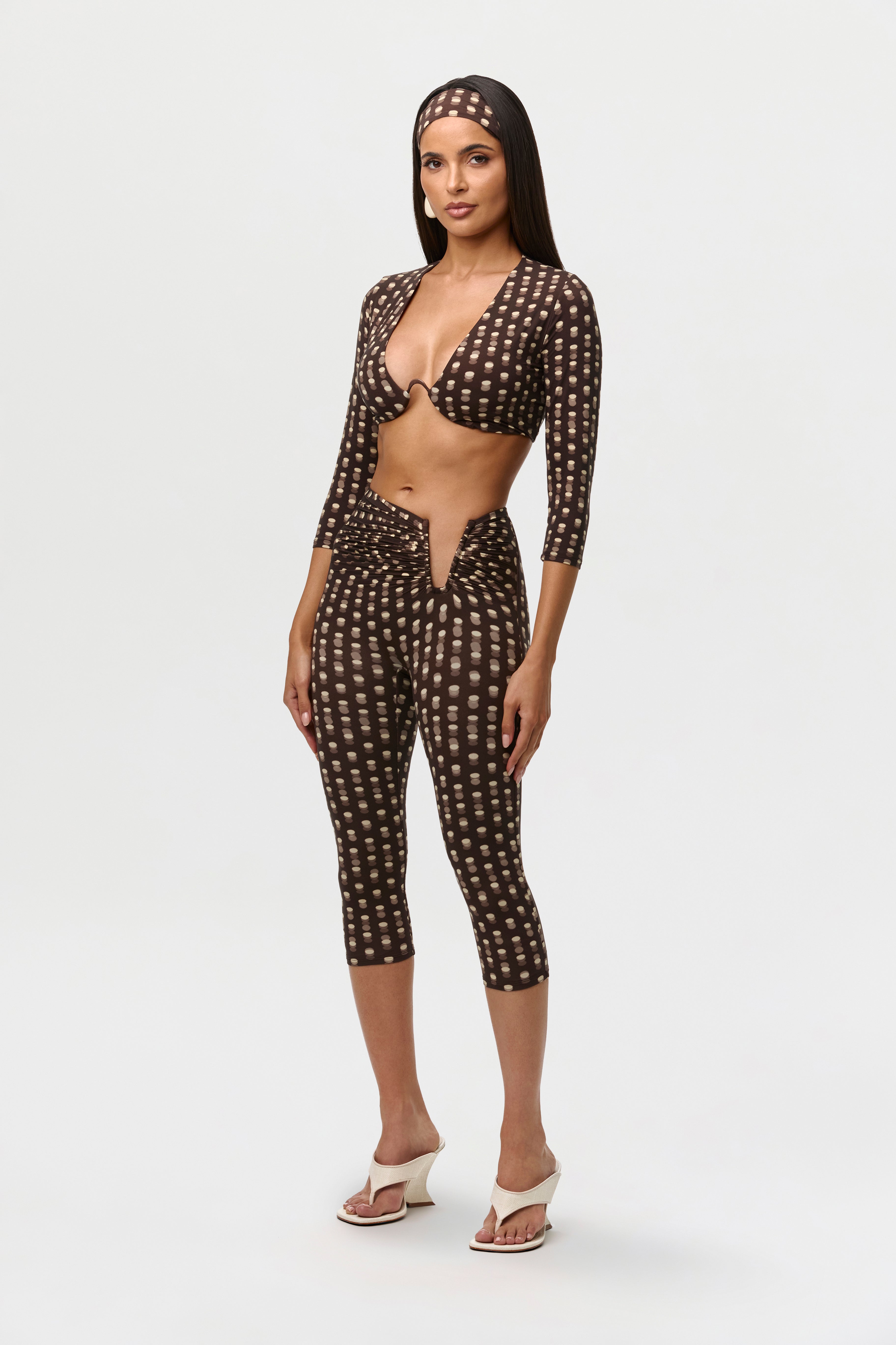 Naked Print Wired Capri Leggings