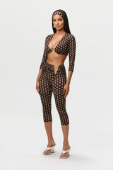Naked Print Wired Capri Leggings