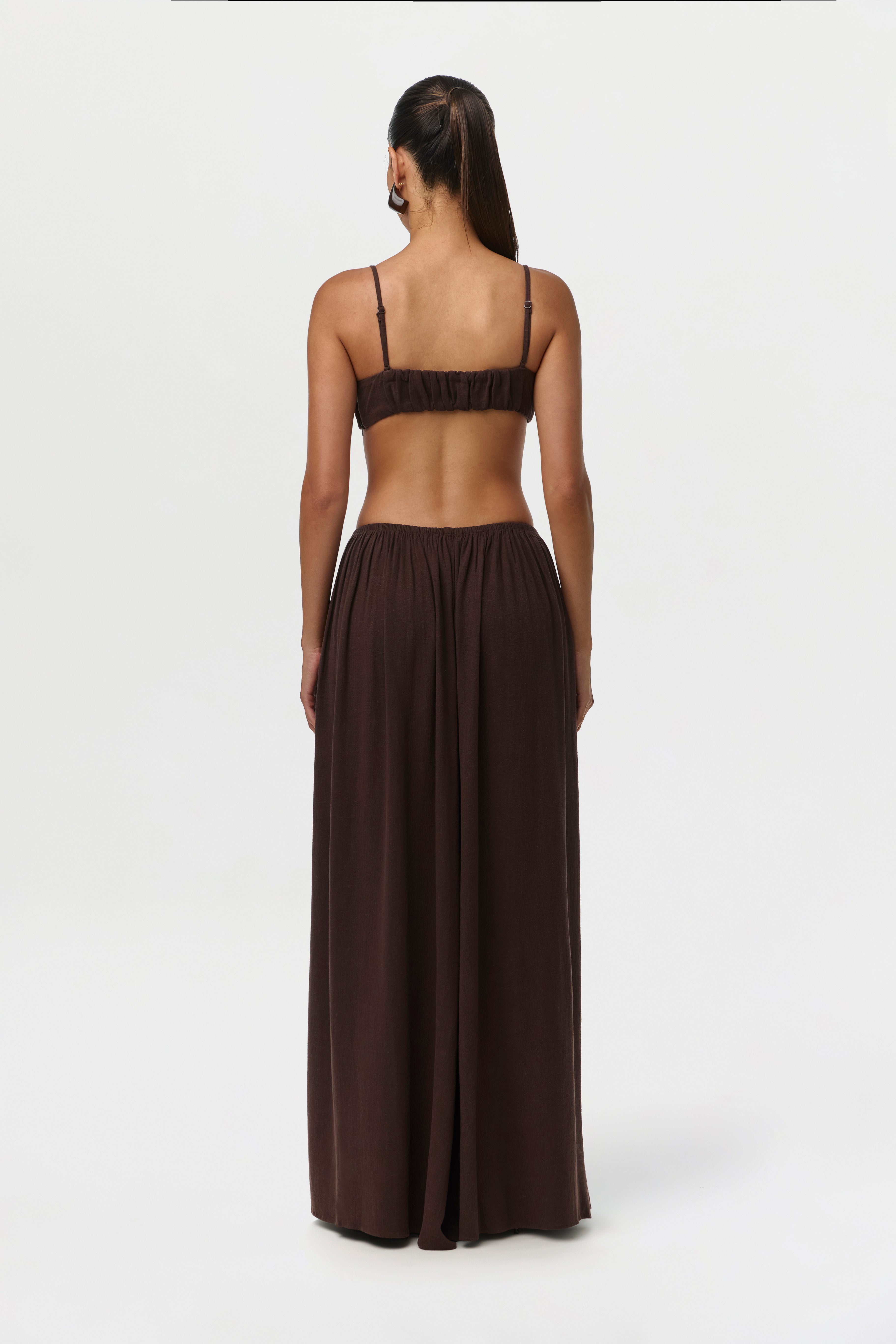 Linen Pleated Wide Leg Pants