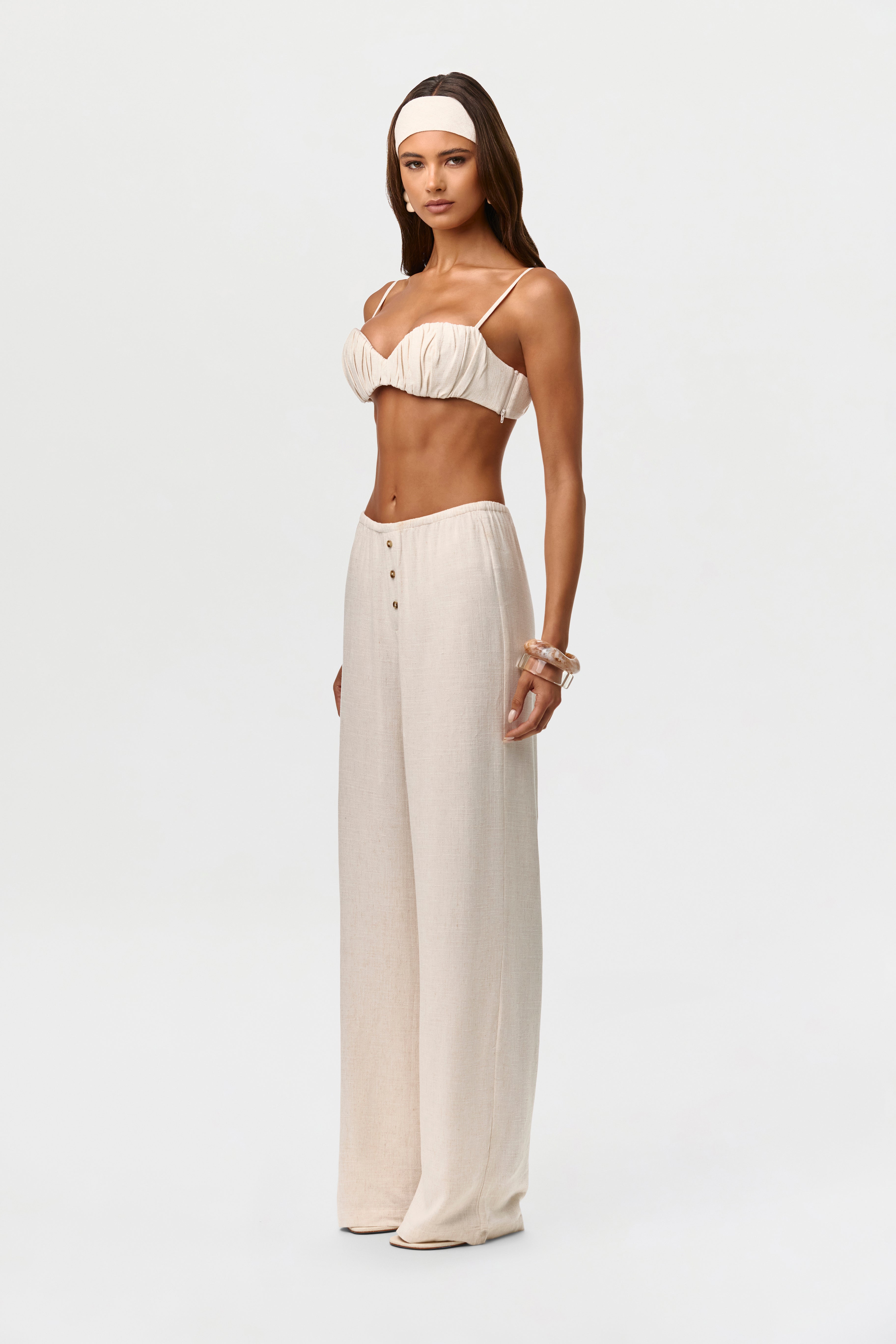 Linen Button Lounge Pants