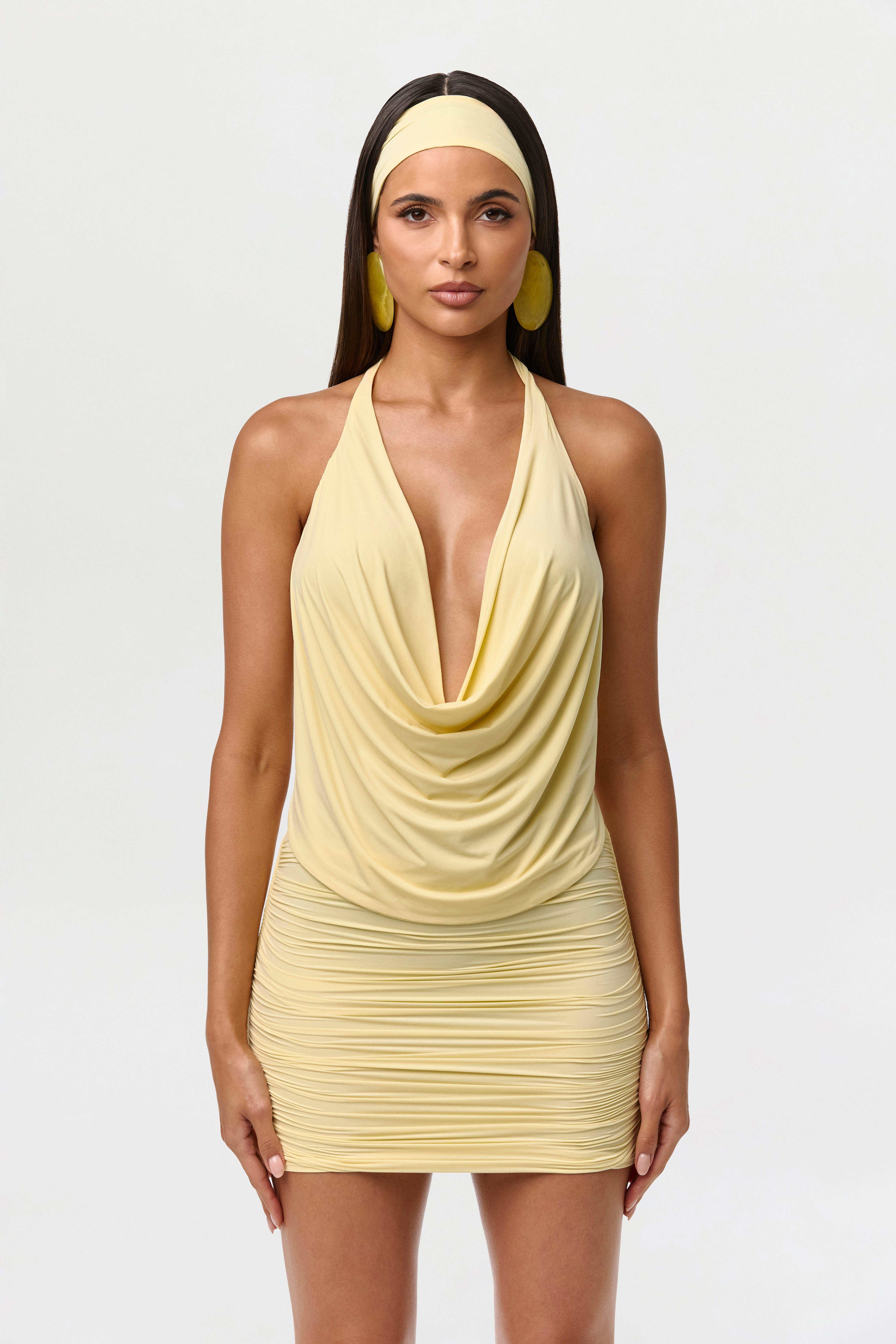 Naked Ruched Mini Skirt