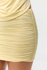 Naked Ruched Mini Skirt