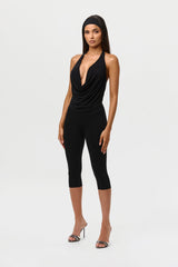 Naked Cowl Drape Halter Top