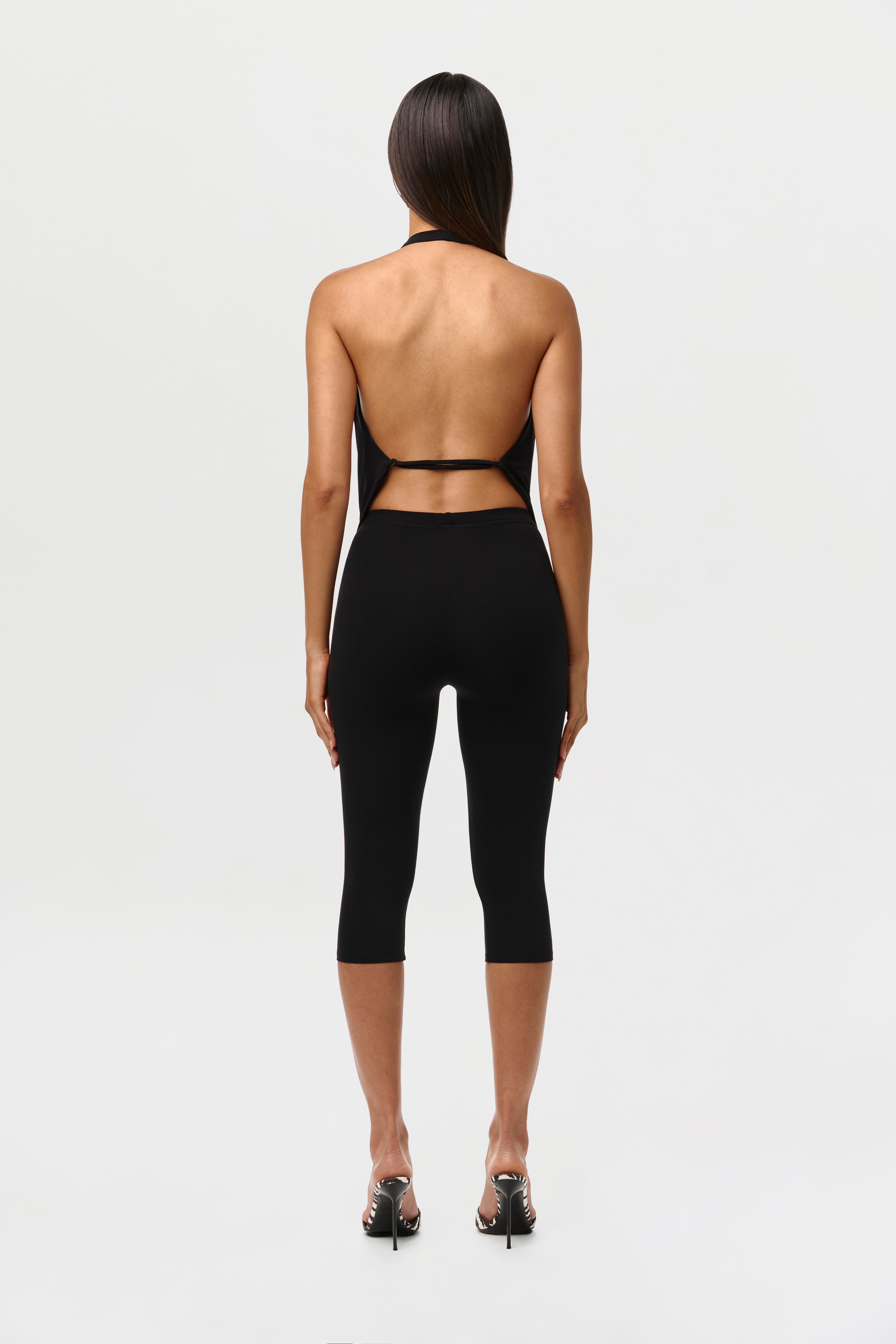 Naked Cowl Drape Halter Top