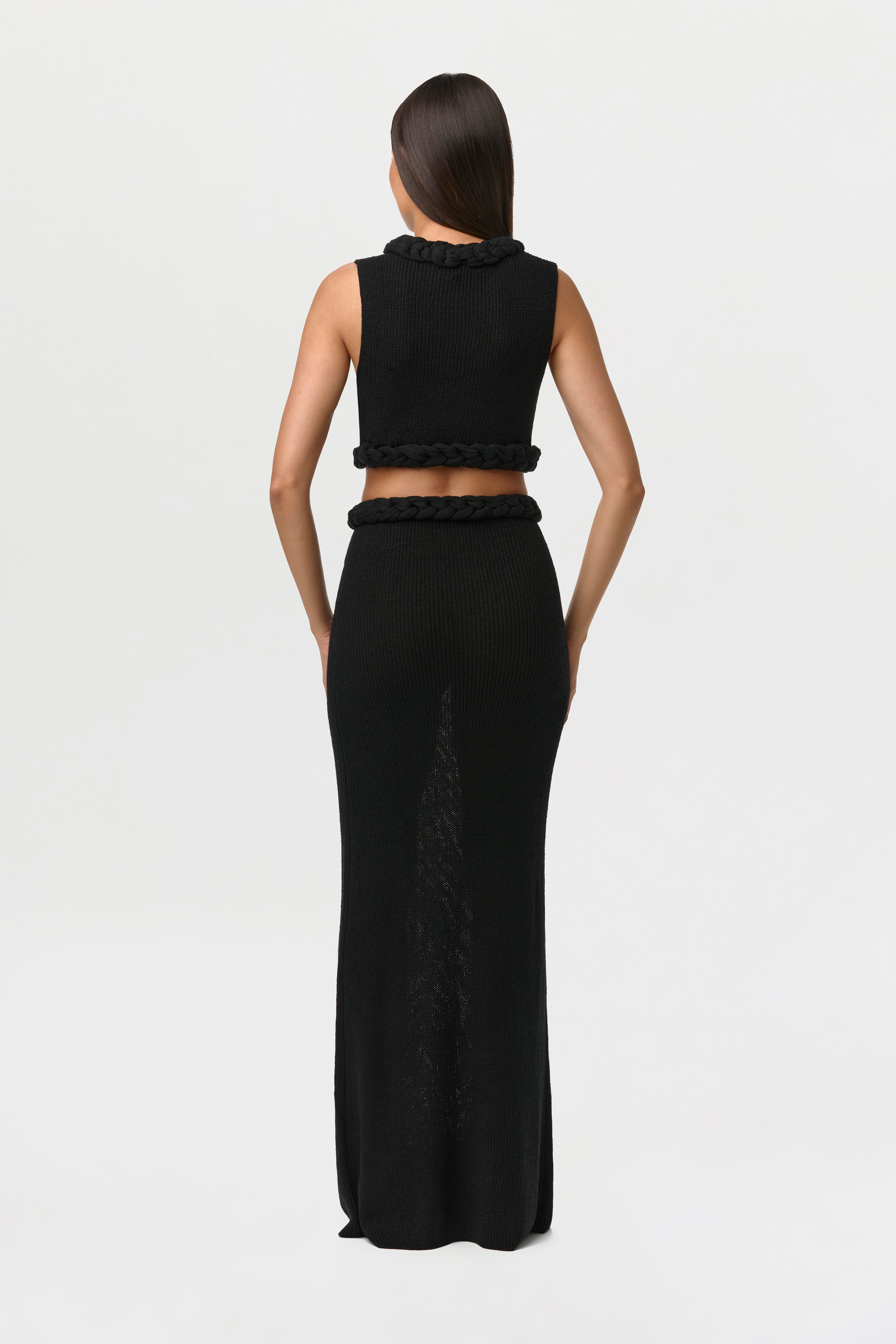 Knit Braid Maxi Skirt