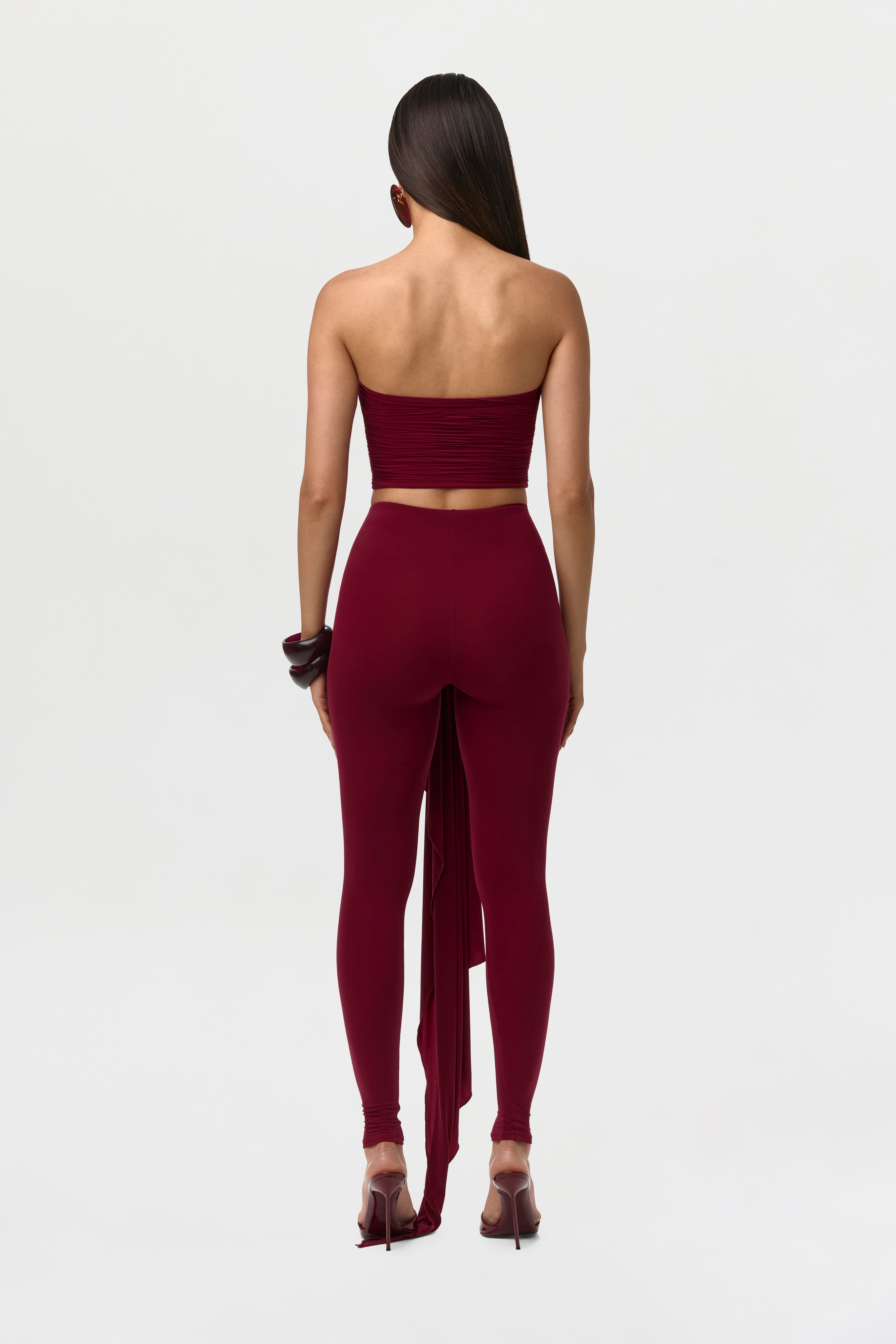 Naked V-Waist Drape Leggings