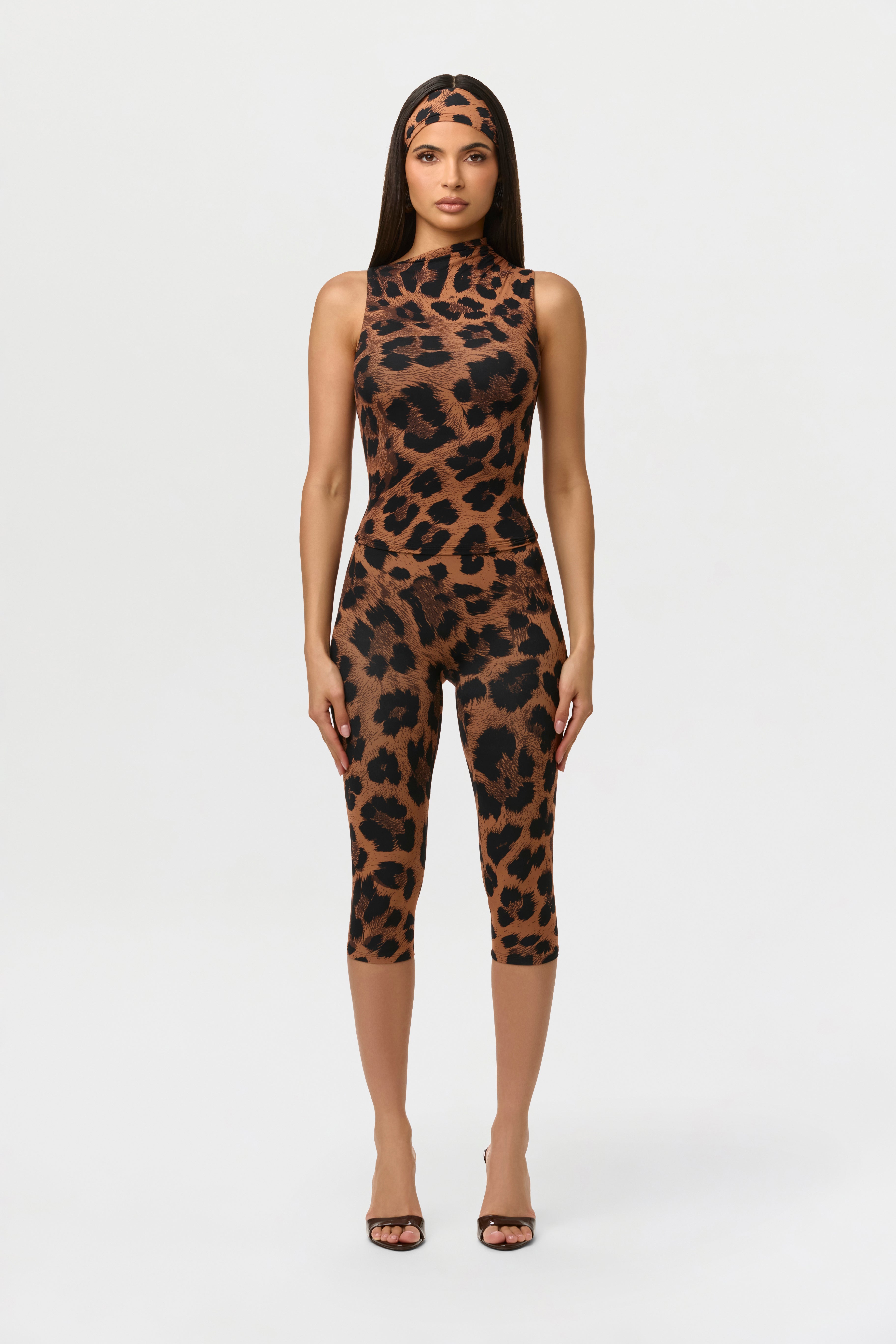 Naked Print Capri Leggings