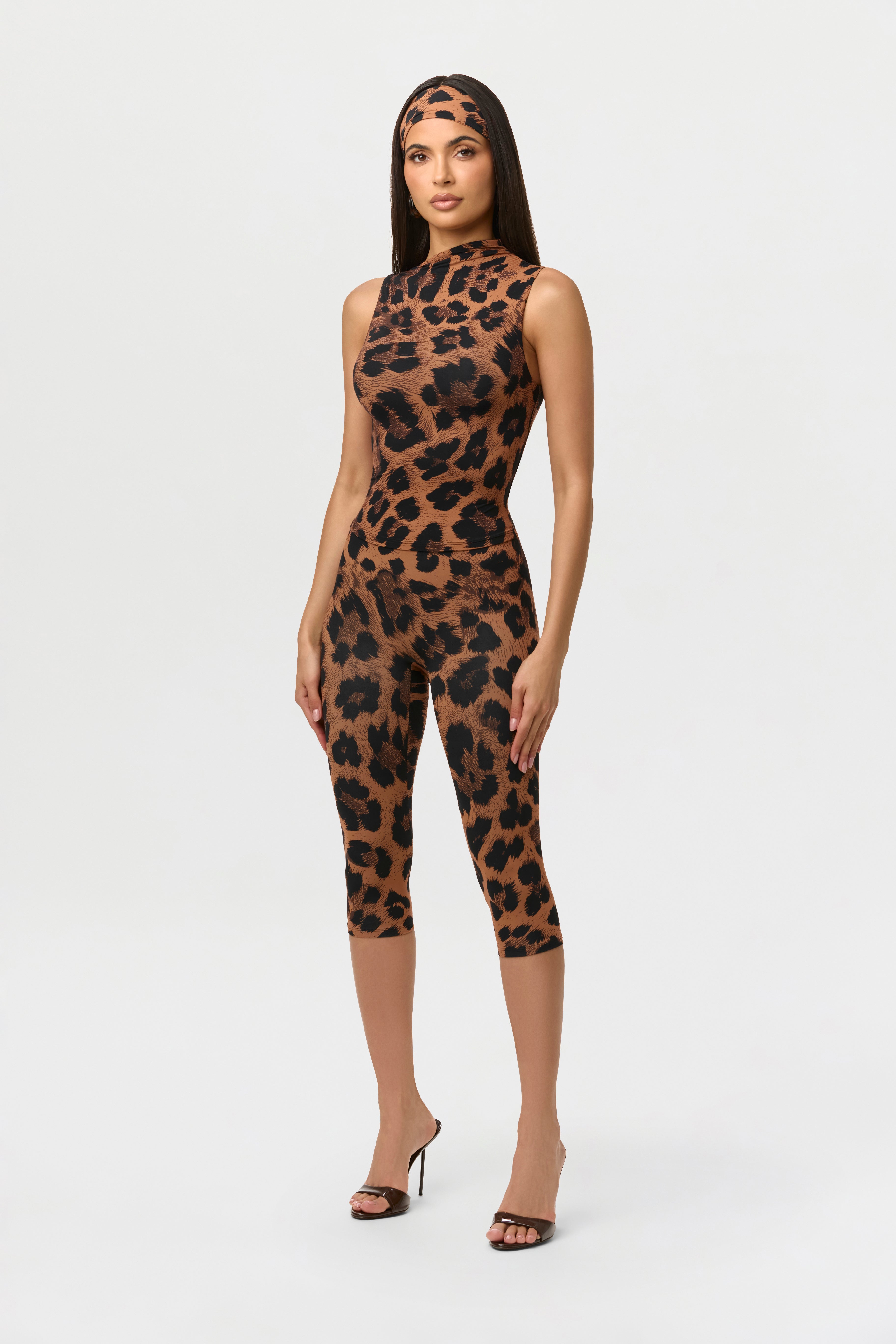 Naked Print Capri Leggings