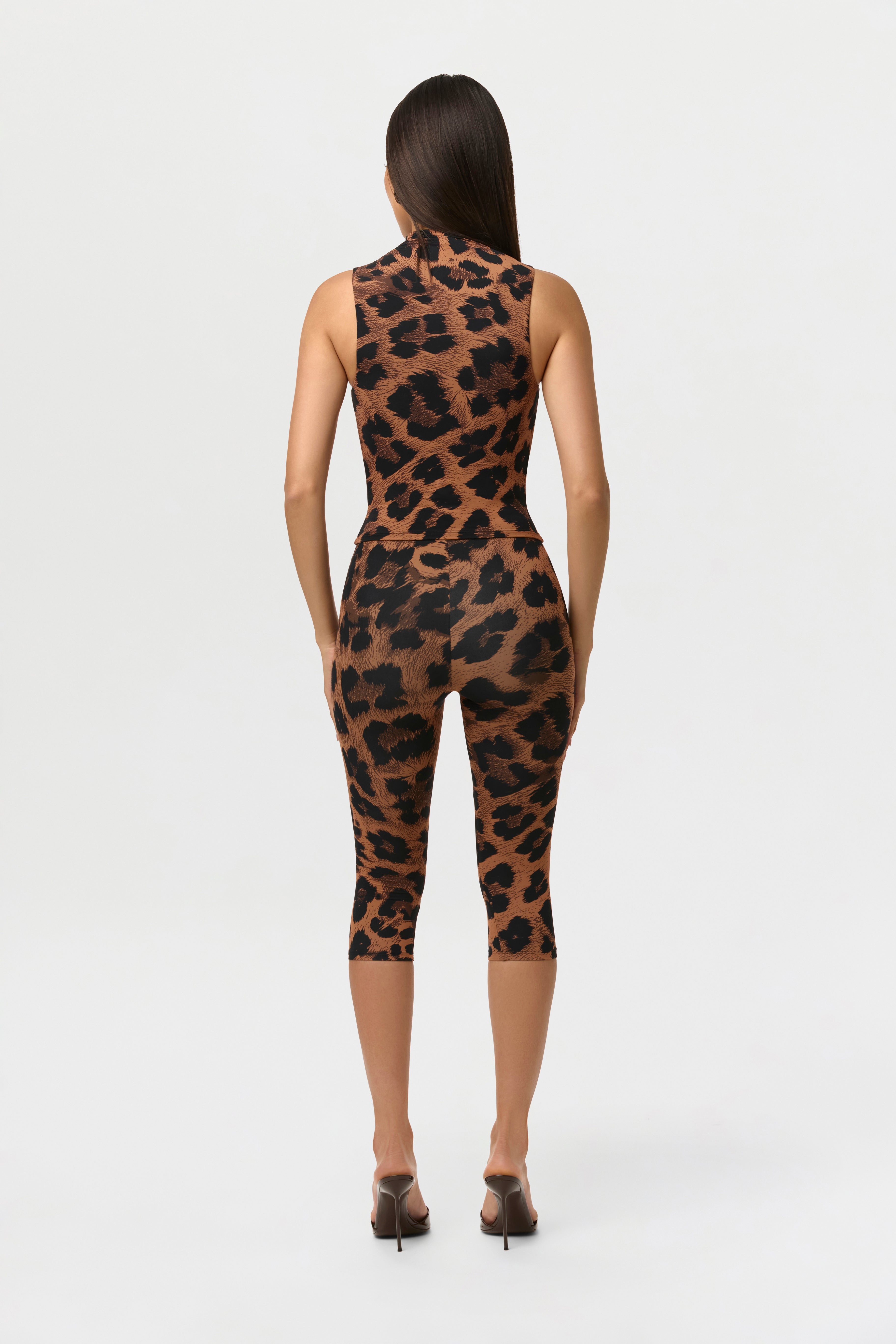 Naked Print Capri Leggings