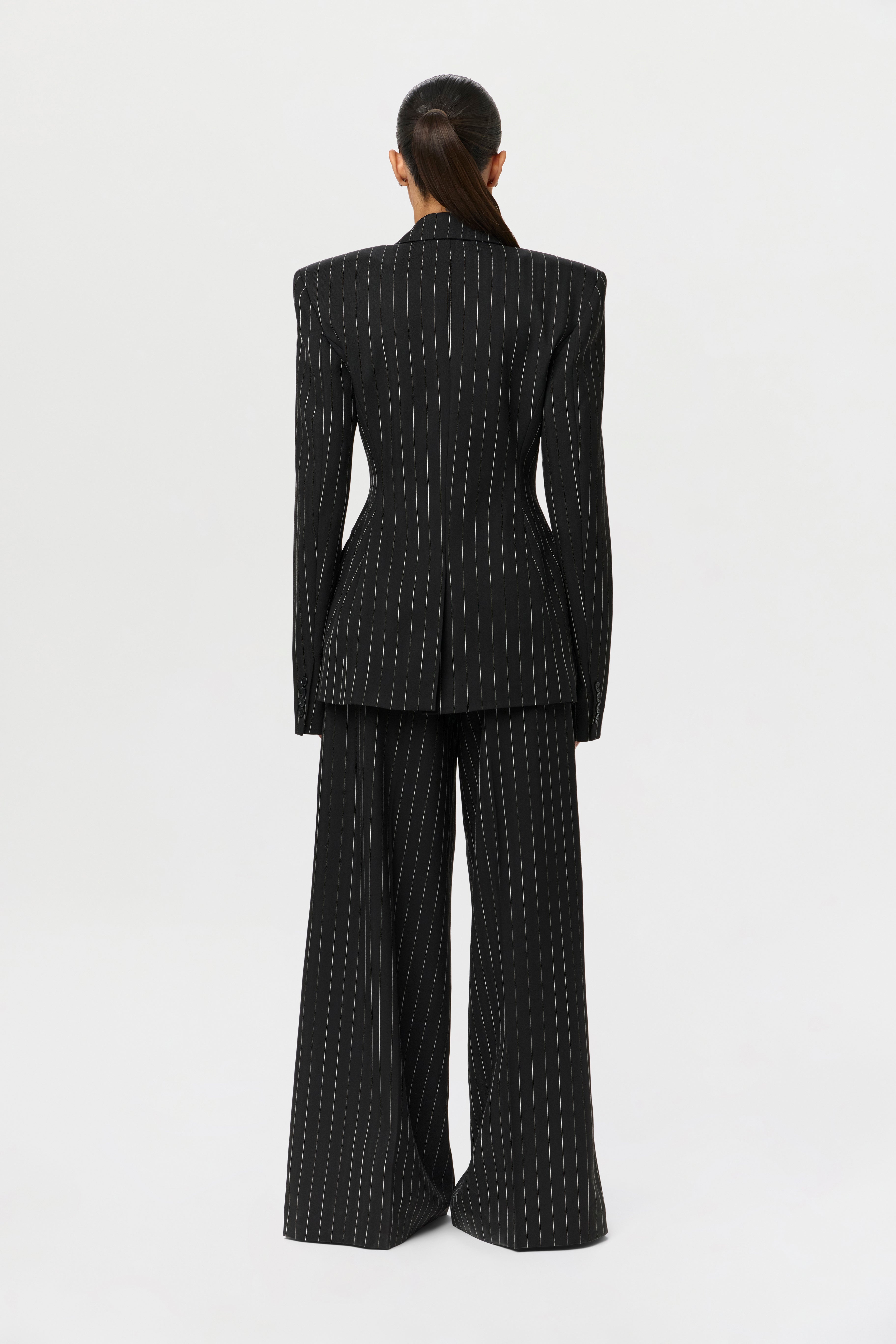 Suiting Pinstripe Wide-Leg Pant