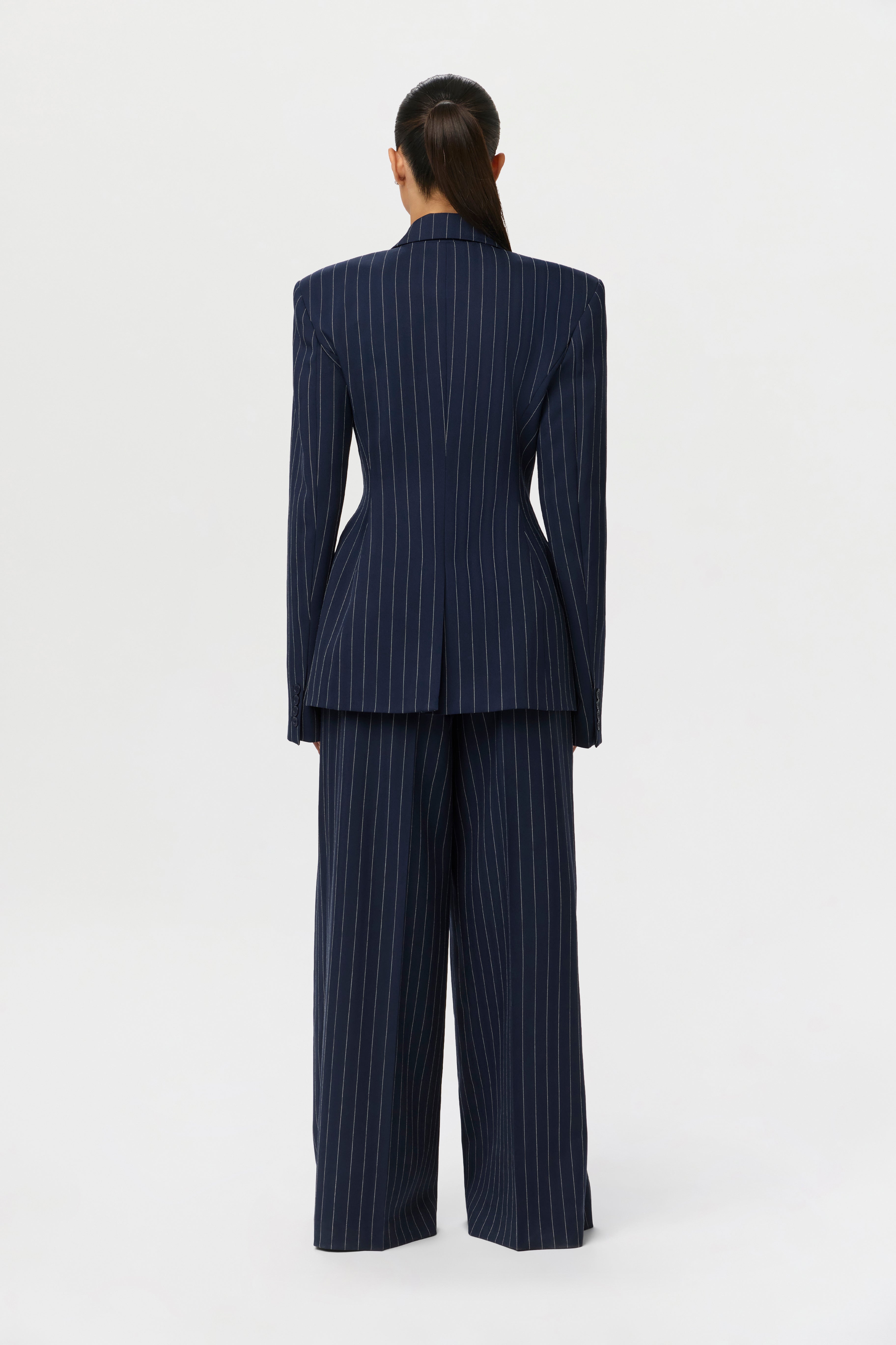 Suiting Pinstripe Wide-Leg Pant